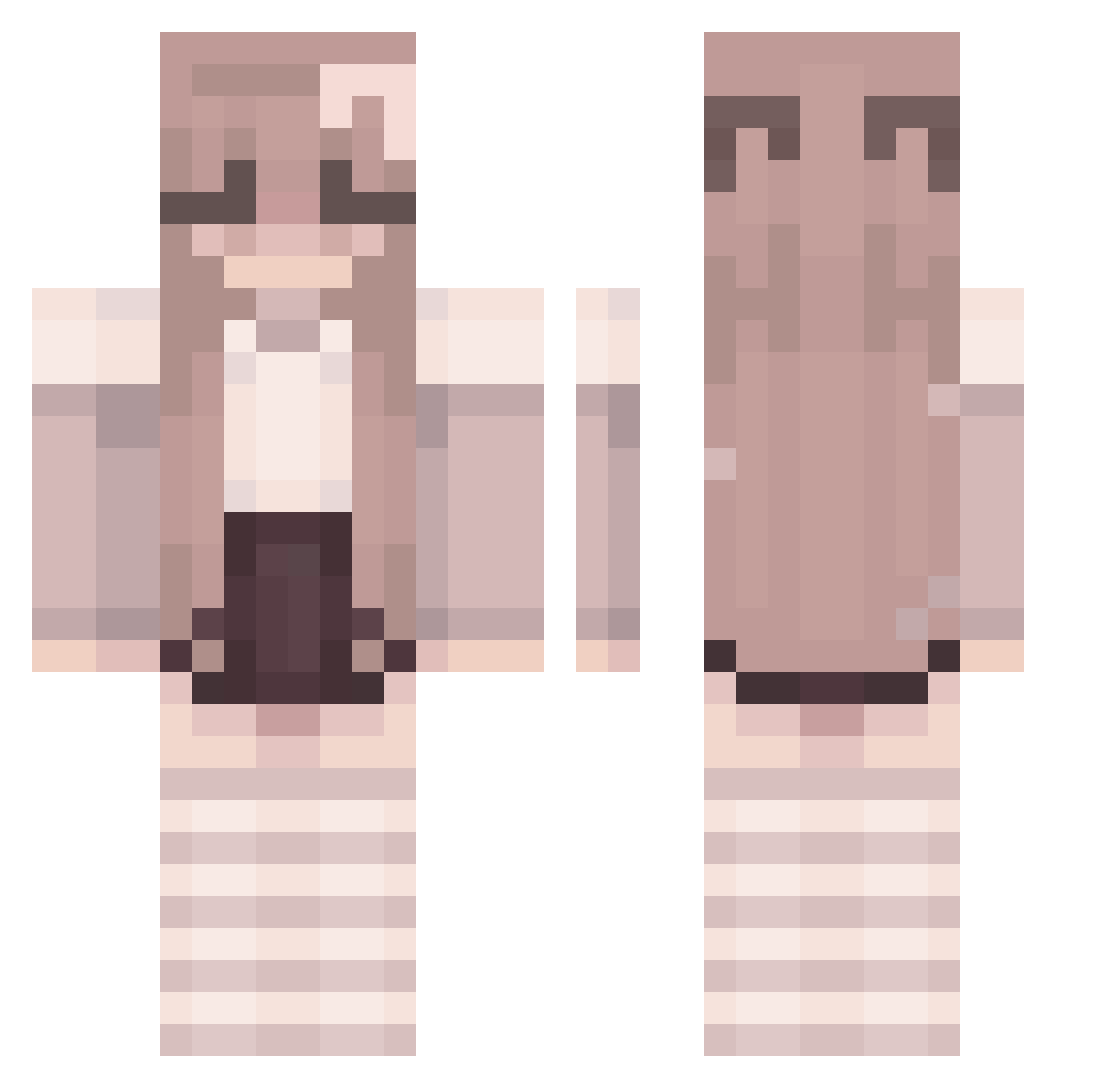 Ht1powny Minecraft skin, front and back view