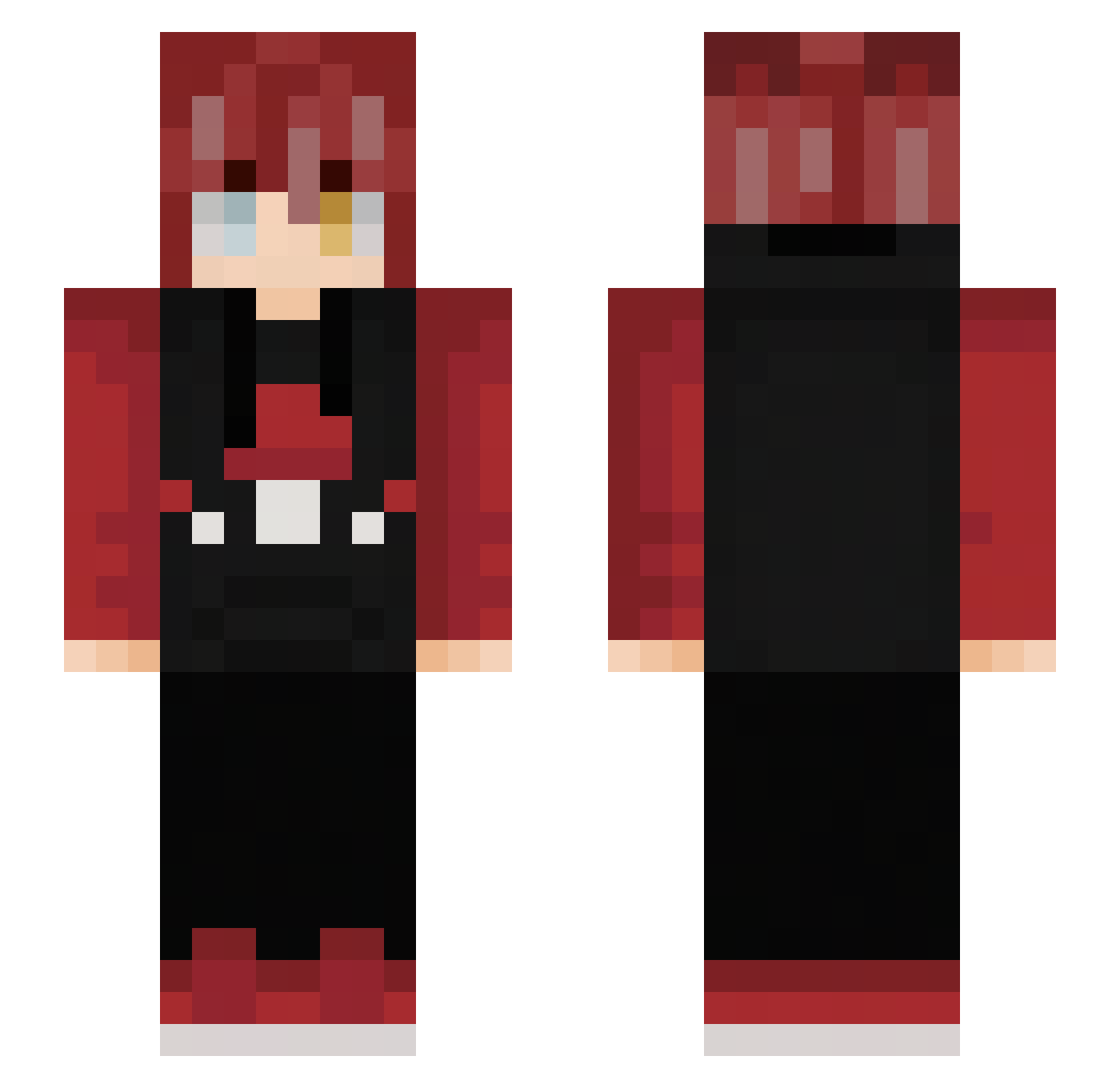 Sholea Minecraft skin, front and back view
