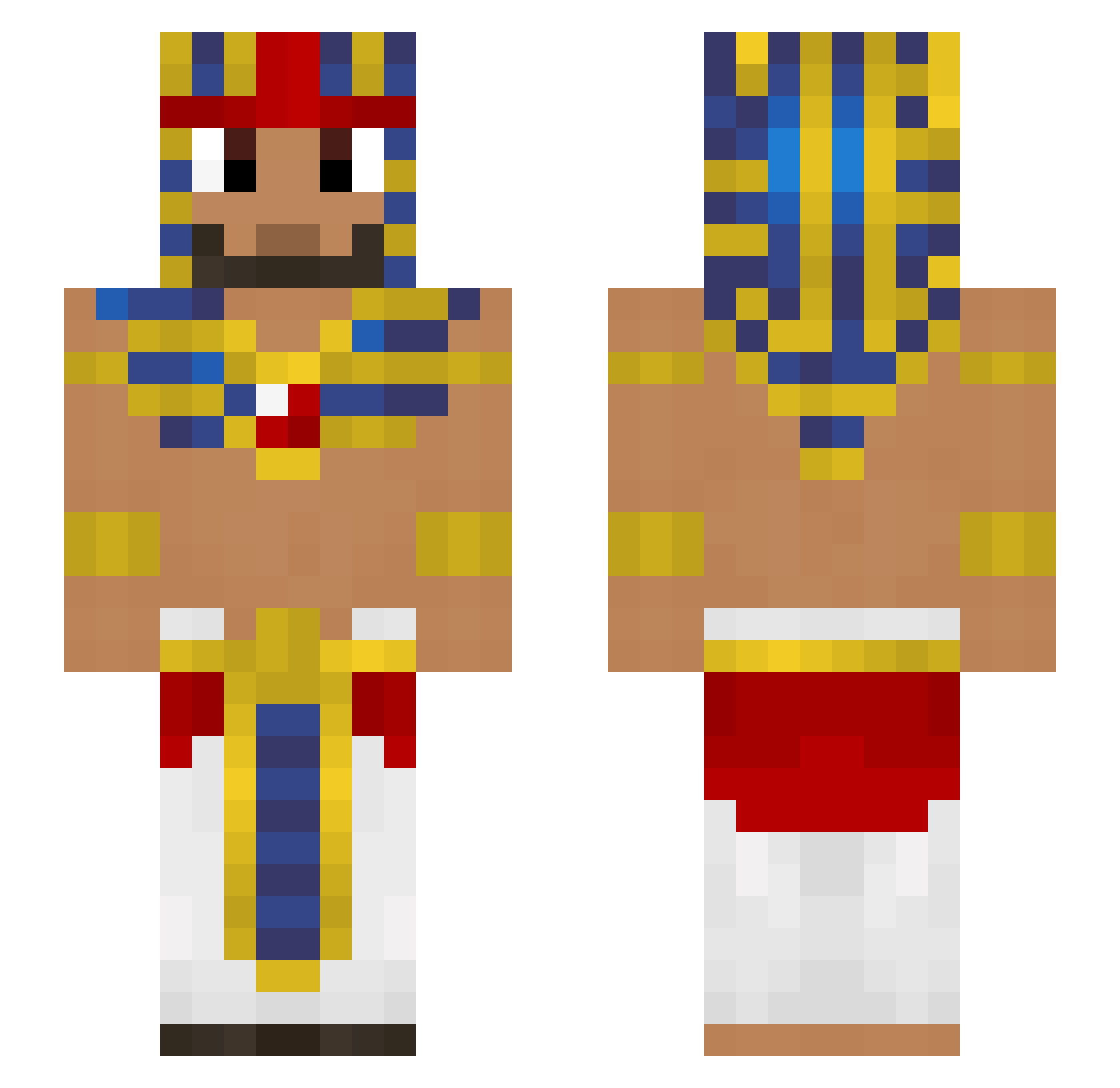 Kikilo099 Minecraft skin, front and back view