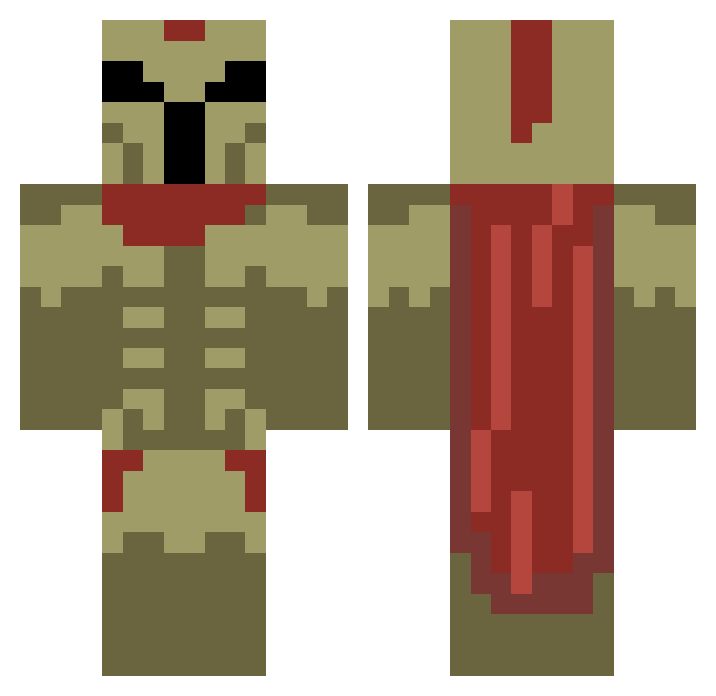 PredatorChild111 Minecraft skin, front and back view