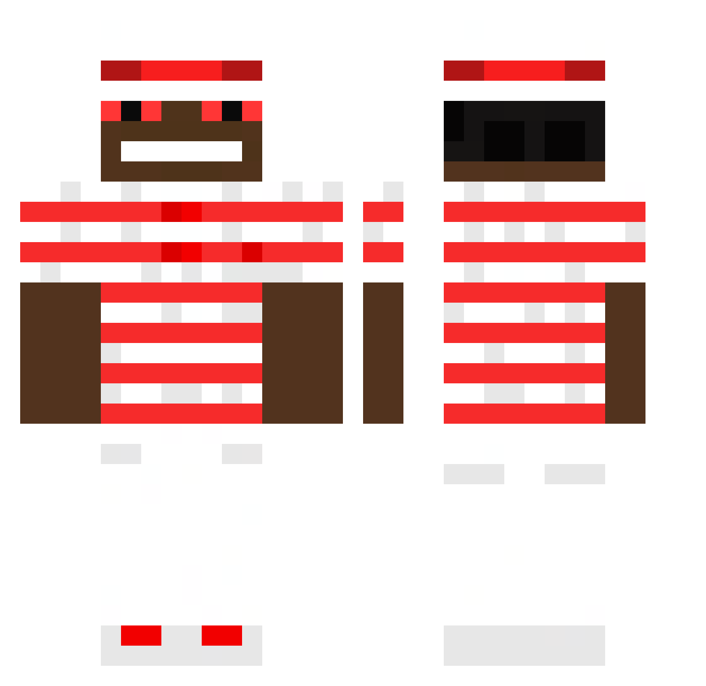 bheqm Minecraft skin, front and back view