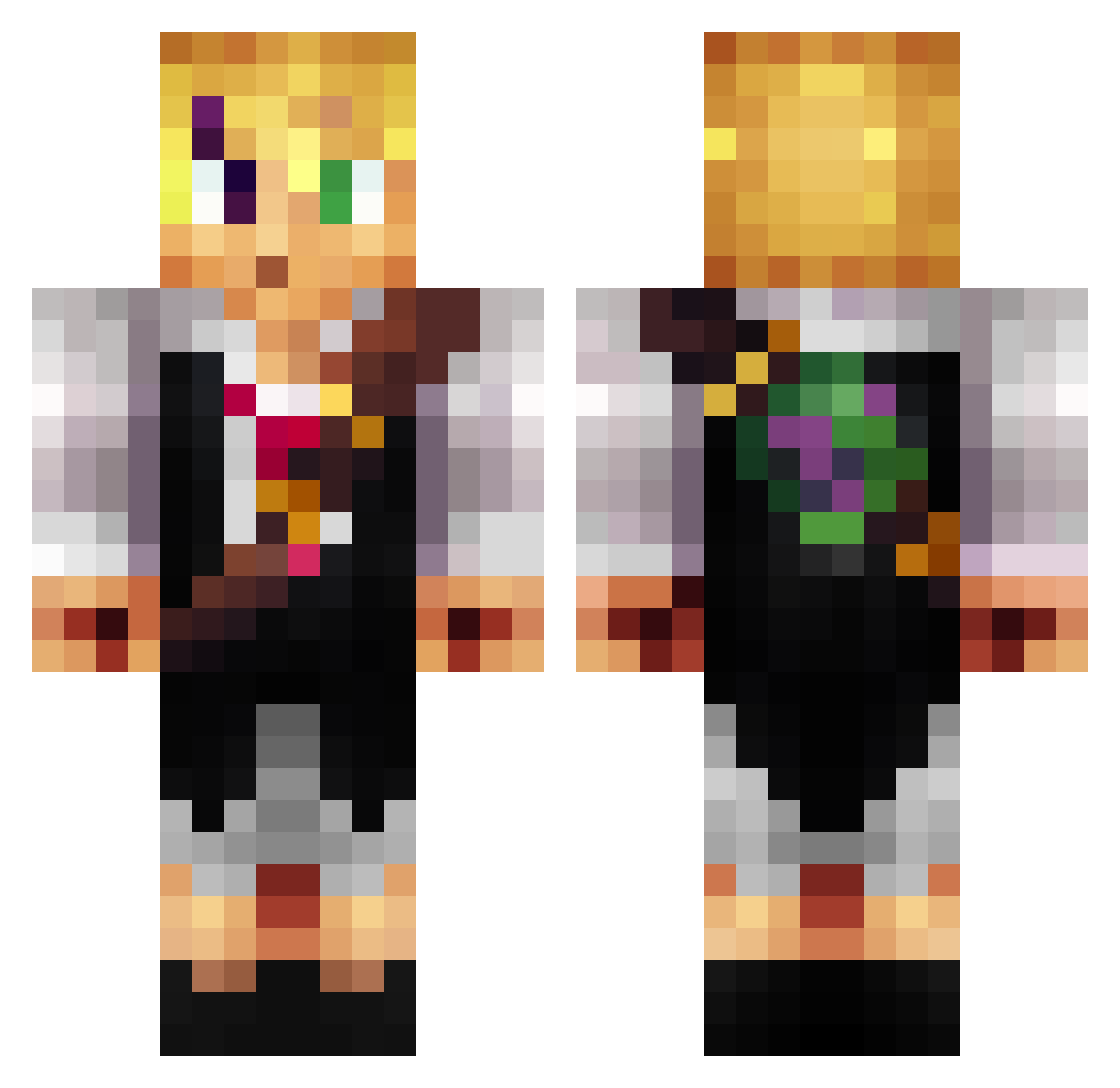 edward5090 Minecraft skin, front and back view