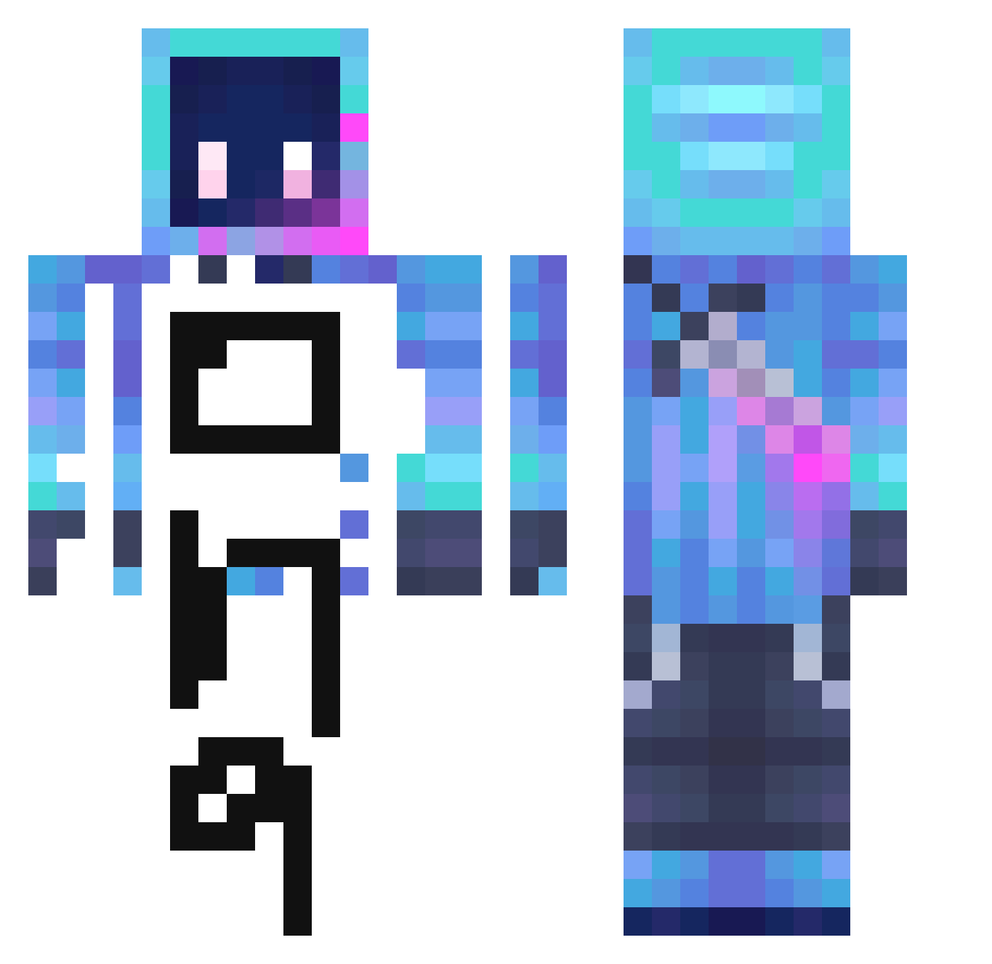 Ion912_ Minecraft skin, front and back view