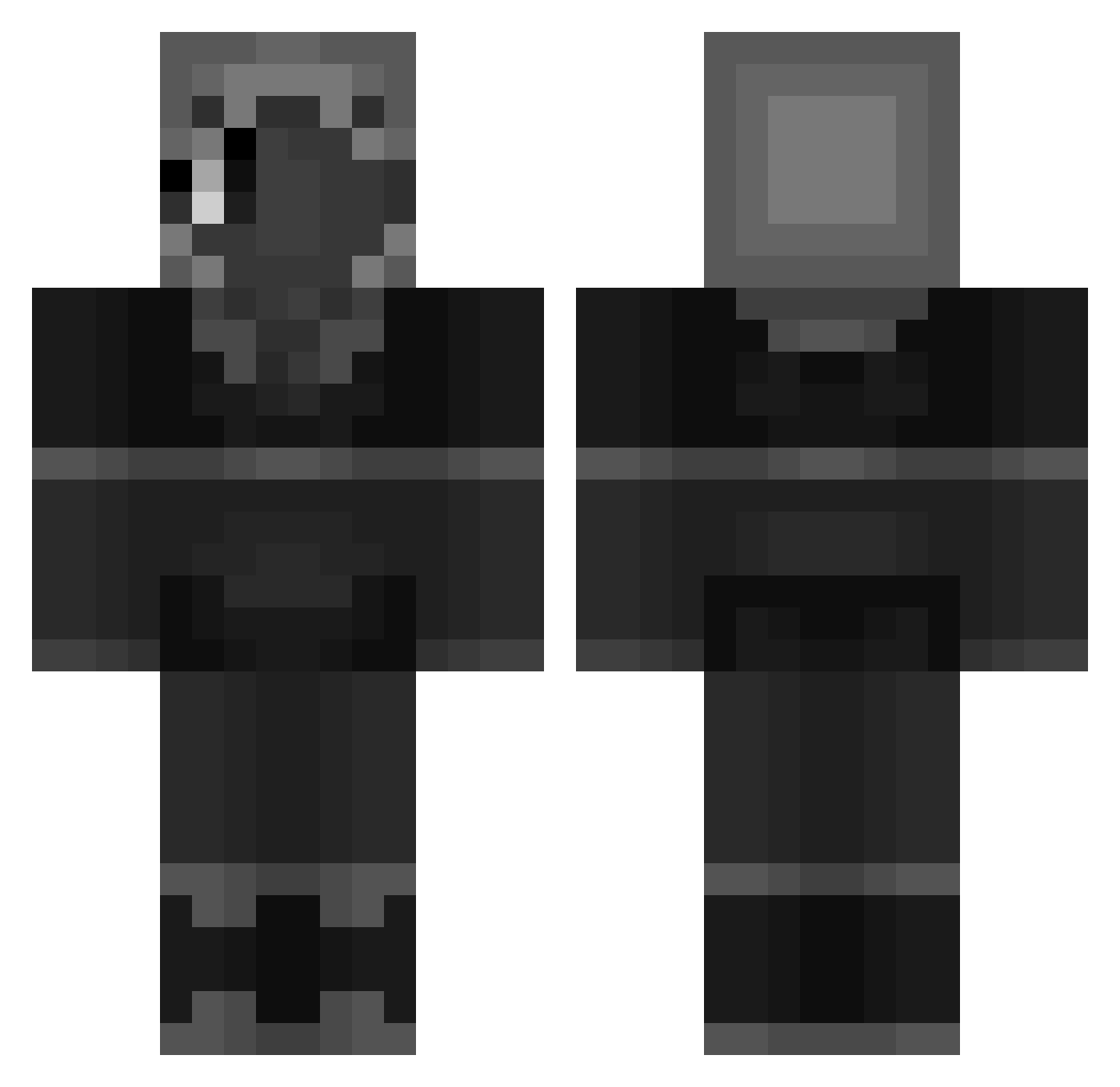 micser8 Minecraft skin, front and back view