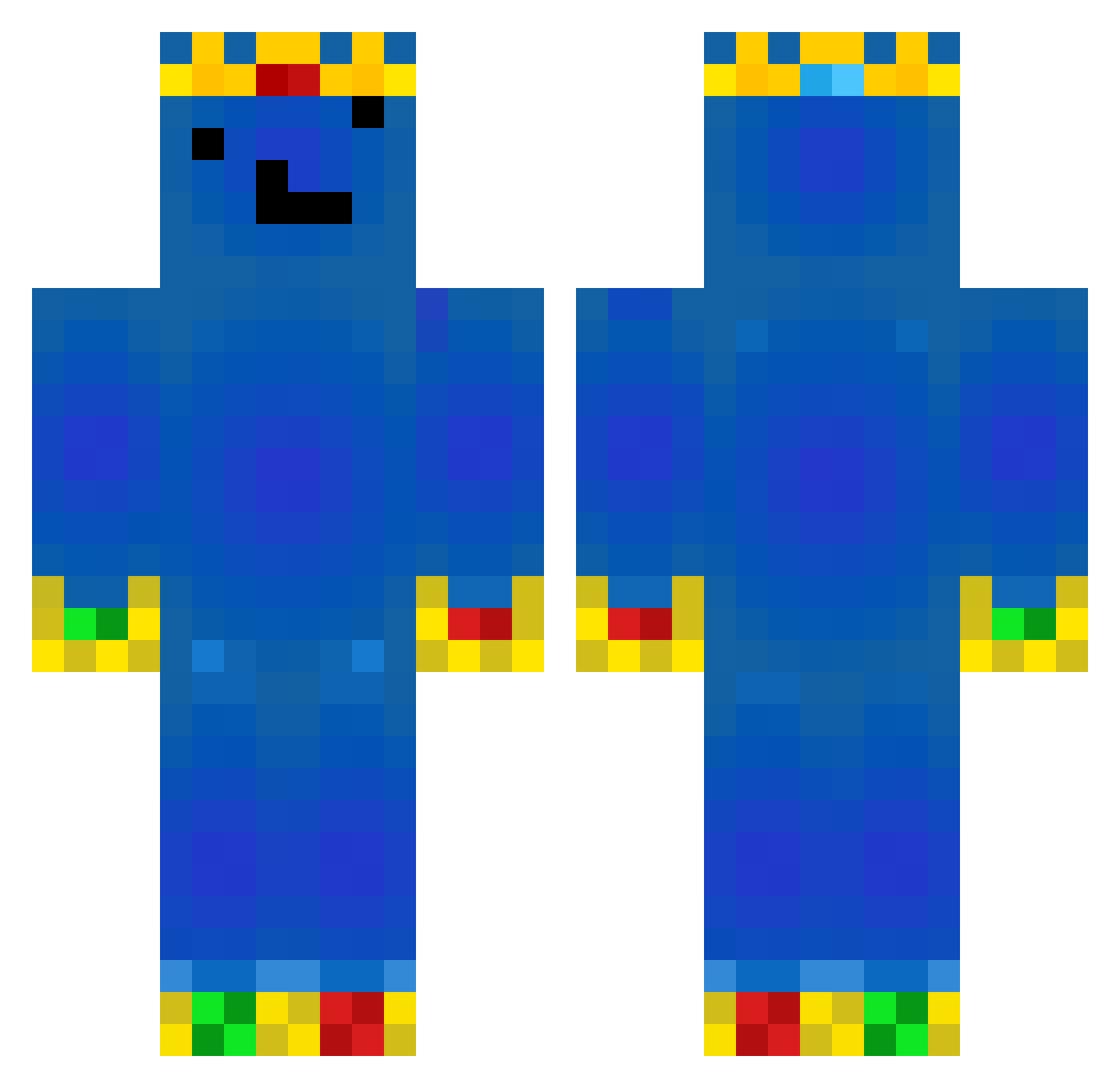 HoppelJerry Minecraft skin, front and back view