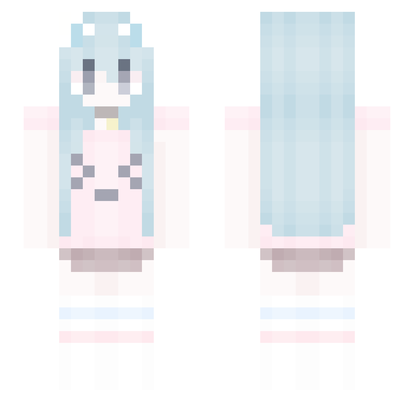 joykimeow Minecraft skin, front and back view