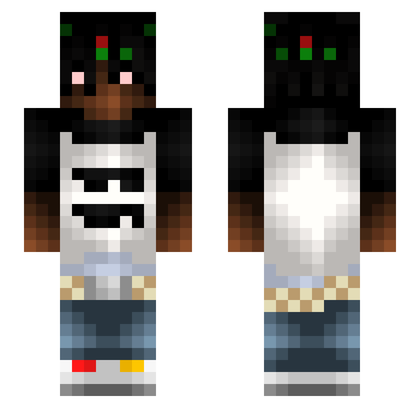 echosenzu Minecraft skin, front and back view