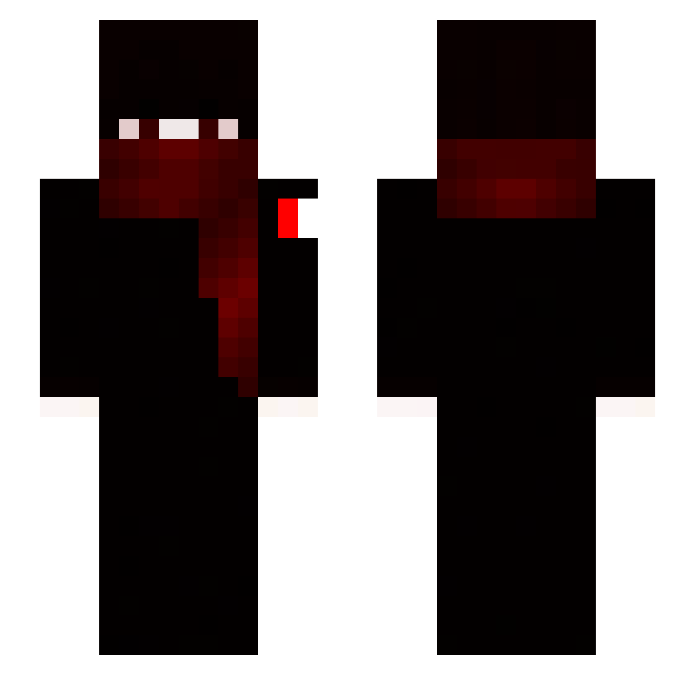 PinkGoat8686 Minecraft skin, front and back view