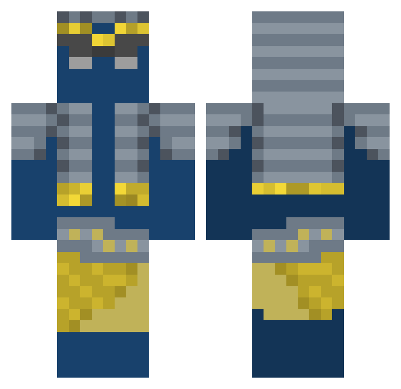 dragonsreach Minecraft skin, front and back view