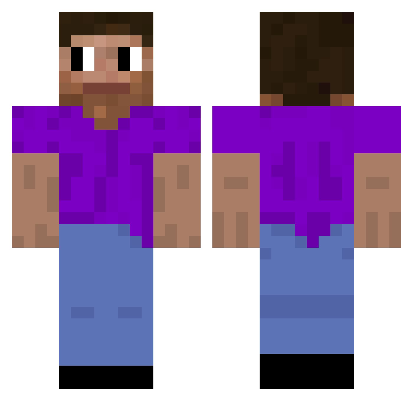 ZavodingWW Minecraft skin, front and back view