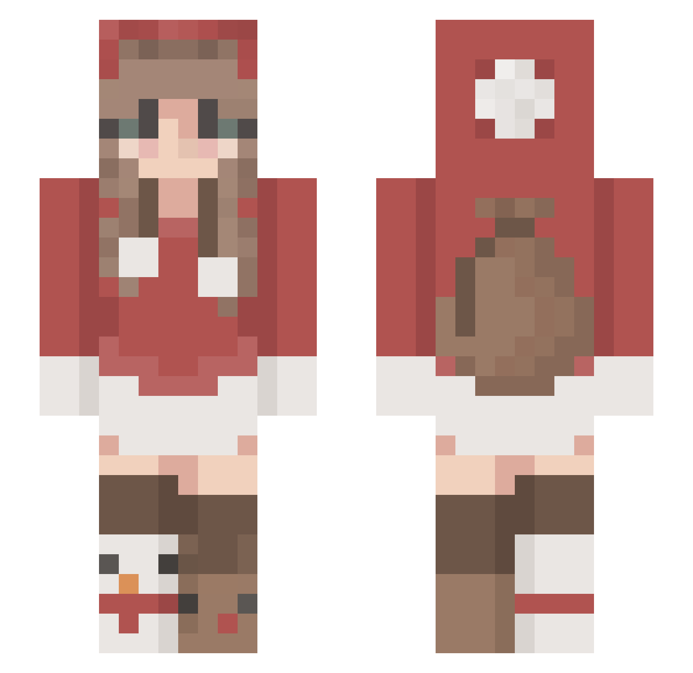 PeterDaYeeter Minecraft skin, front and back view