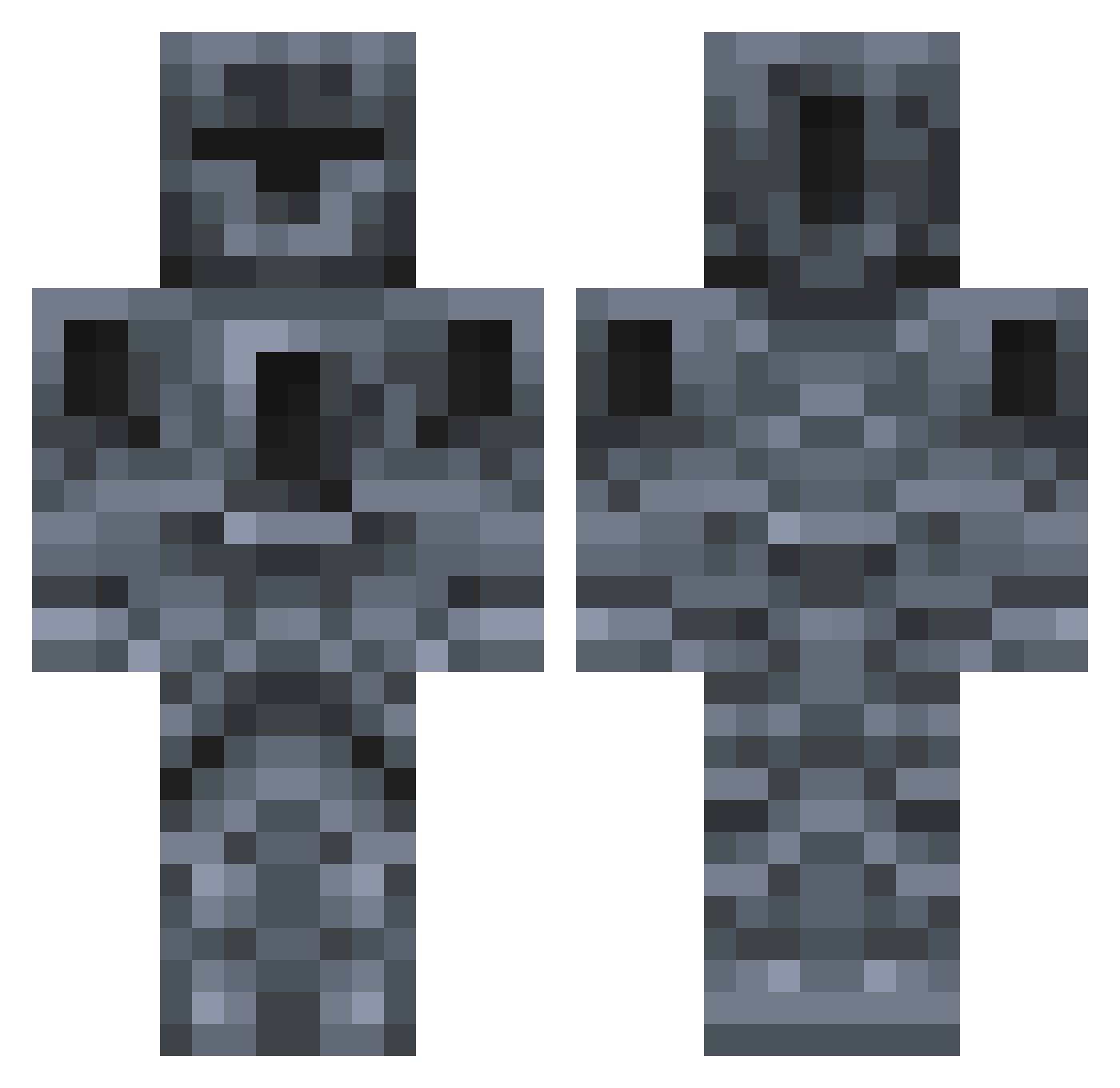 SaltyFrog985 Minecraft skin, front and back view