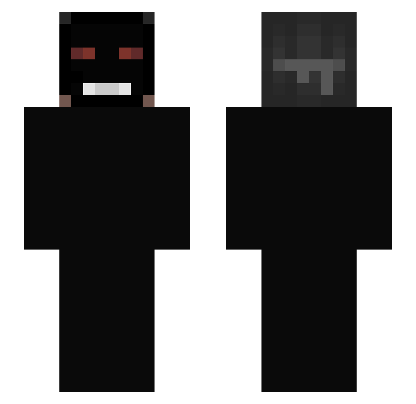 eVengeance Minecraft skin, front and back view