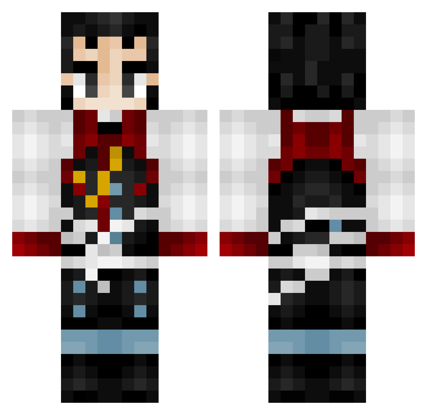 Kageni Minecraft skin, front and back view