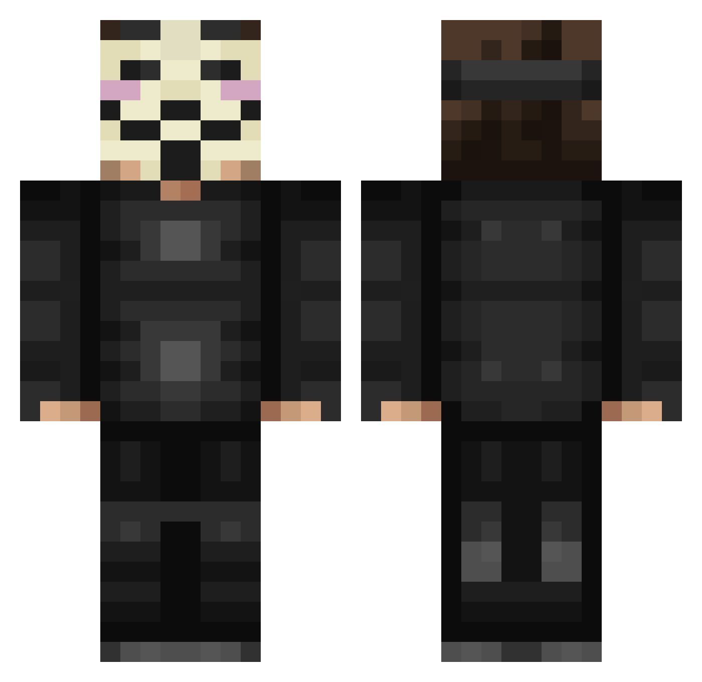 nkes Minecraft skin, front and back view