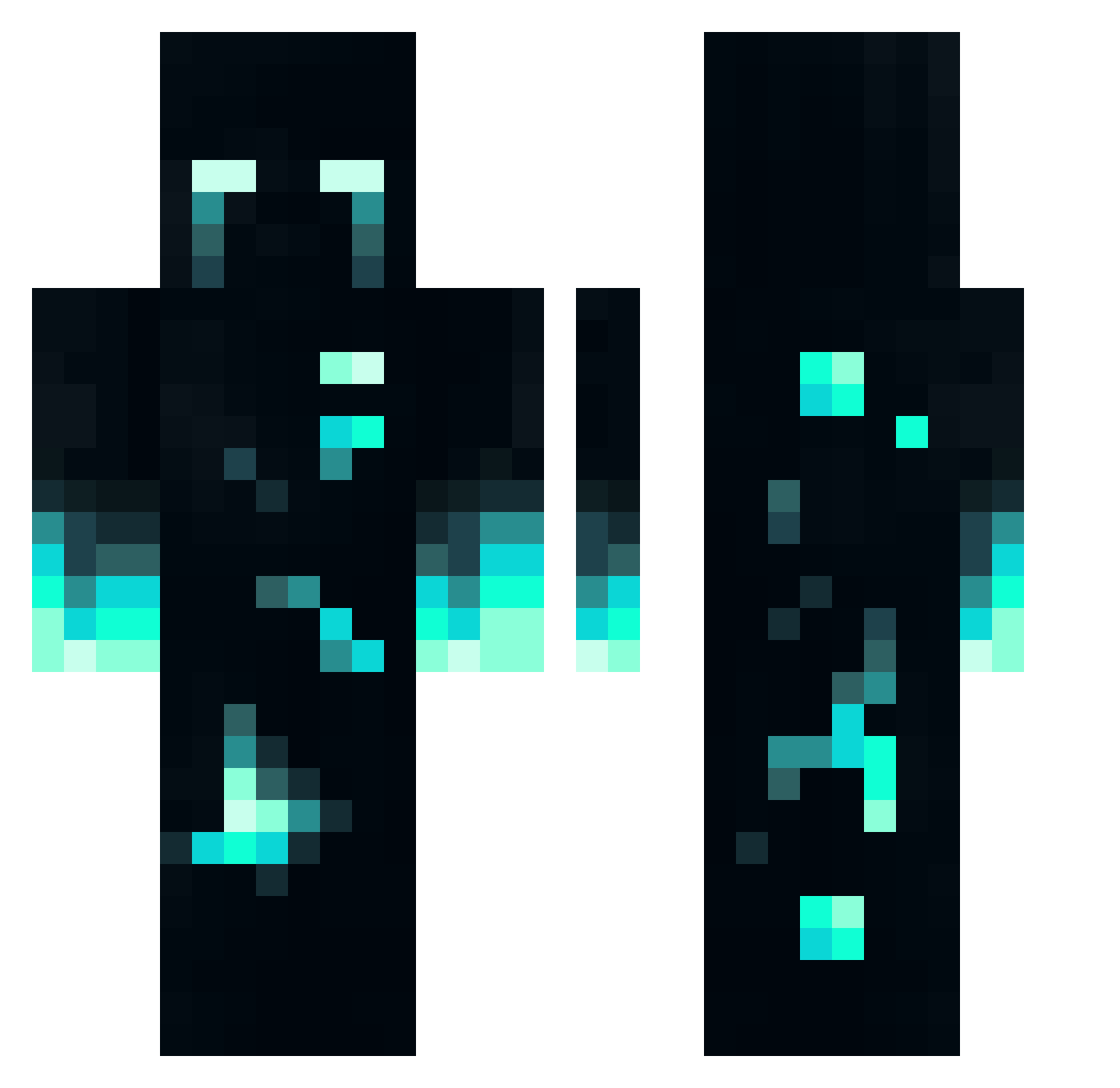 HuntShadown Minecraft skin, front and back view