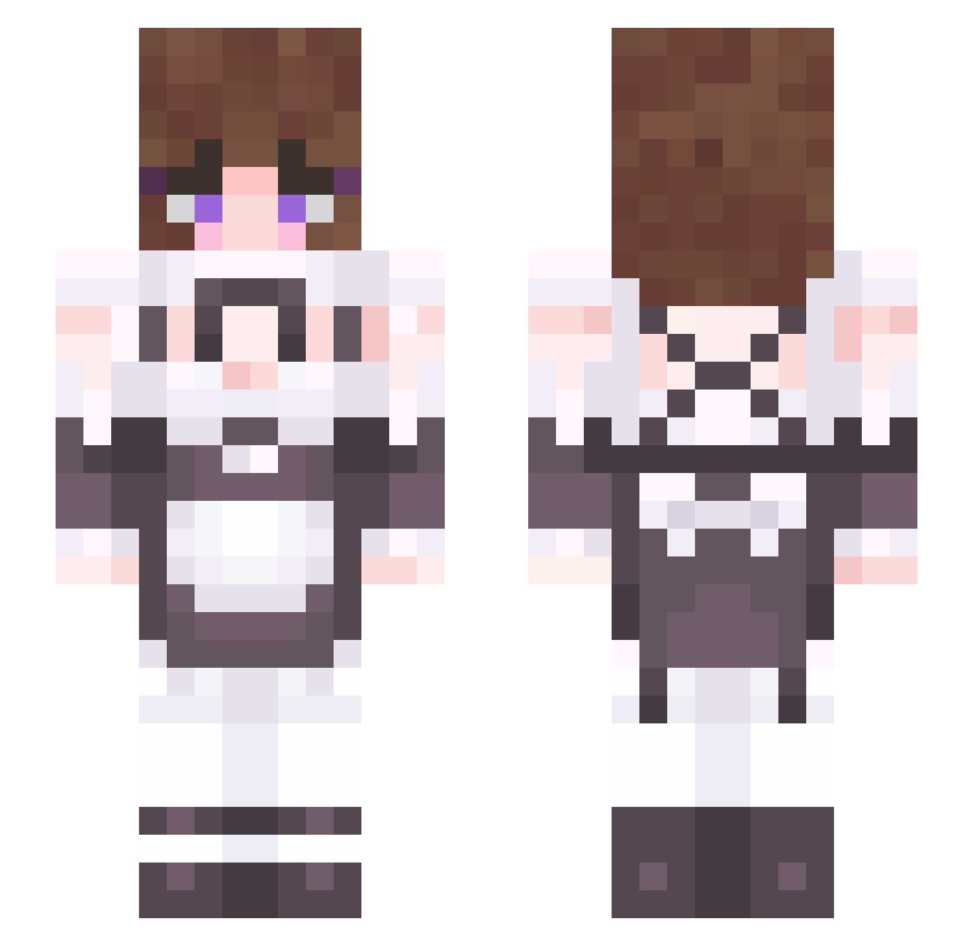 EnLZERO Minecraft skin, front and back view