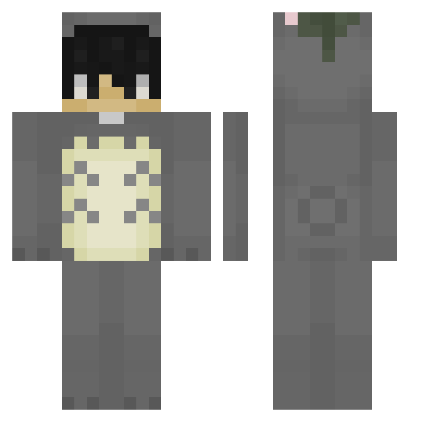 ComfySlow1 Minecraft skin, front and back view