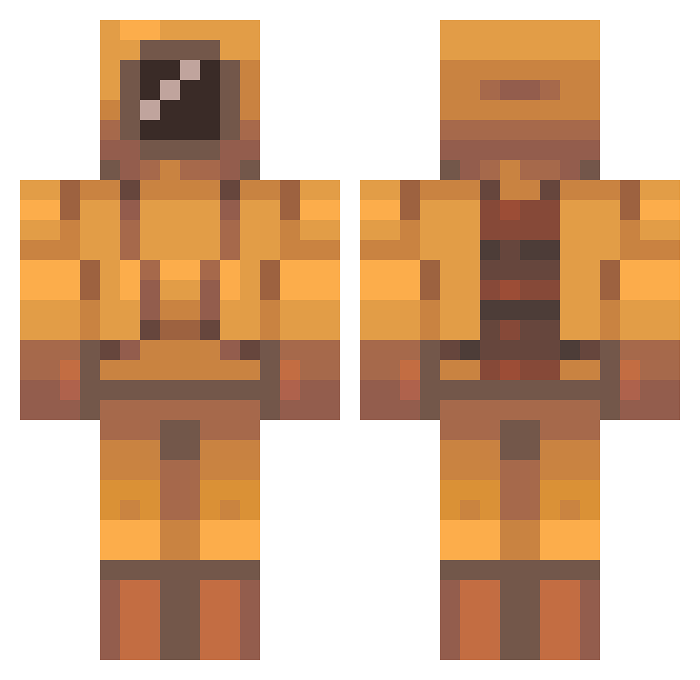 Literalseal Minecraft skin, front and back view