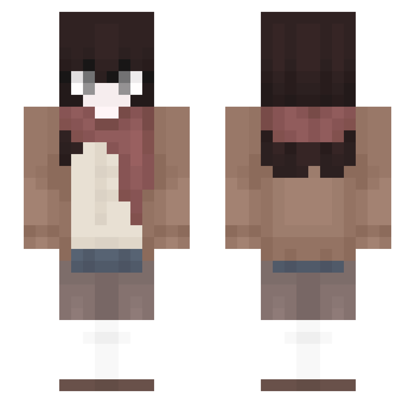 Glitballz Minecraft skin, front and back view