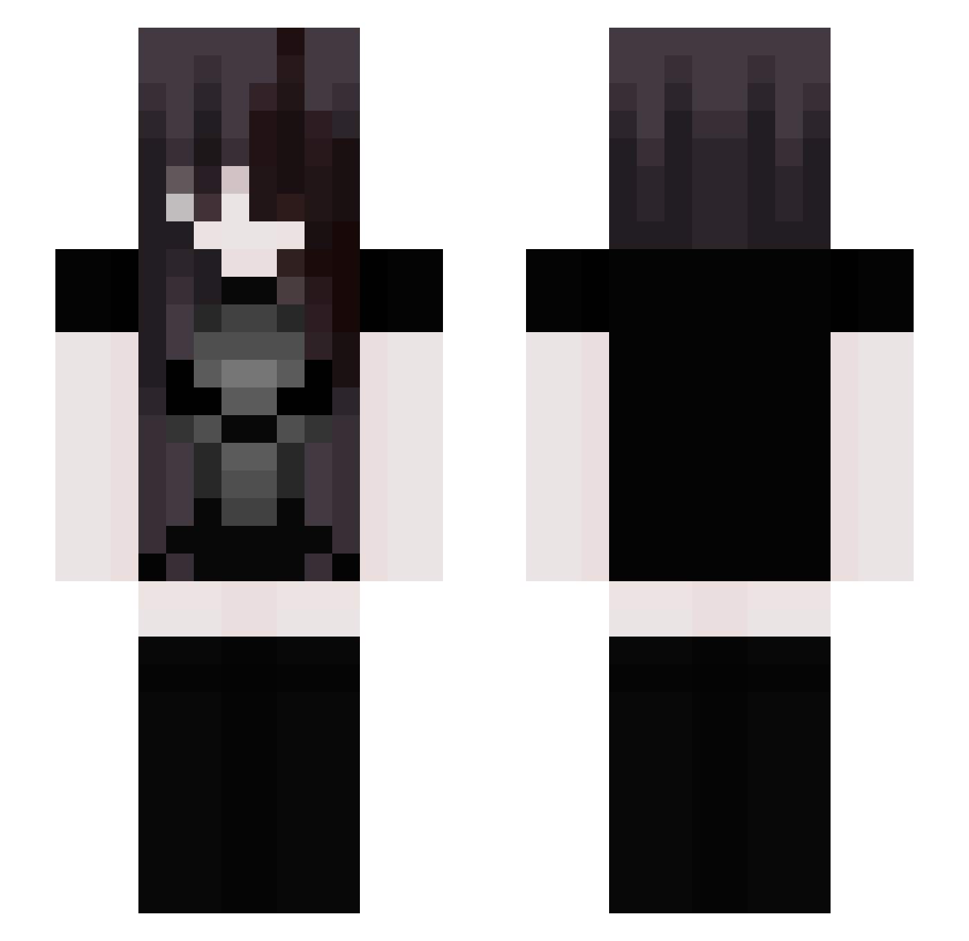Wumbalol Minecraft skin, front and back view