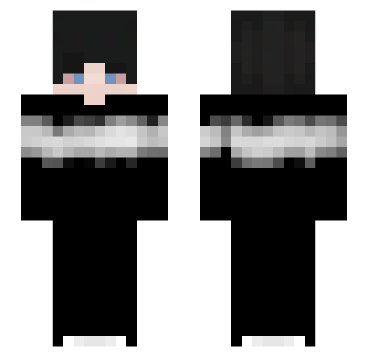yzChriss Minecraft skin, front and back view