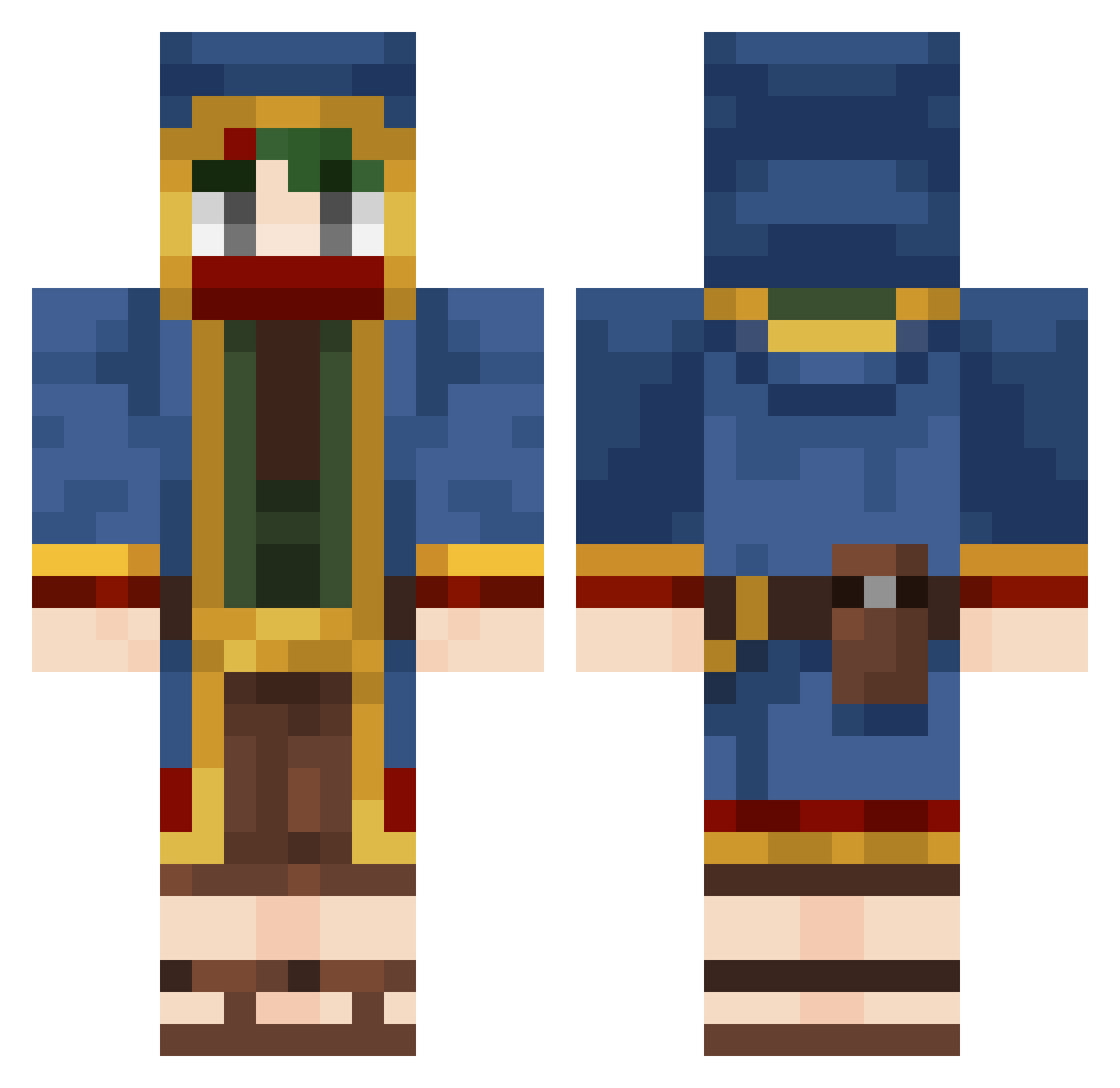 nitpick7 Minecraft skin, front and back view