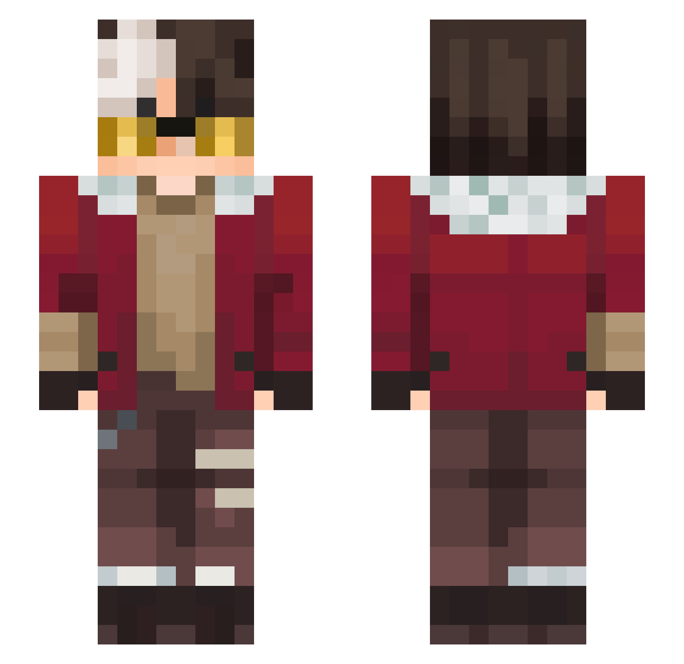 TIM7777773 Minecraft skin, front and back view