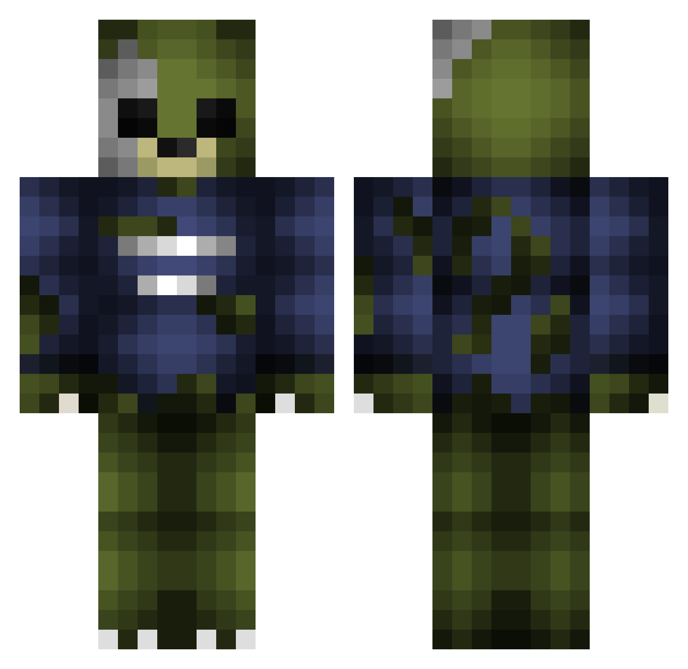 TyPlayzz Minecraft skin, front and back view