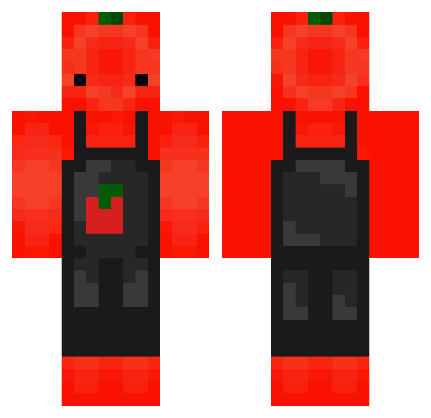 DOP4EK Minecraft skin, front and back view