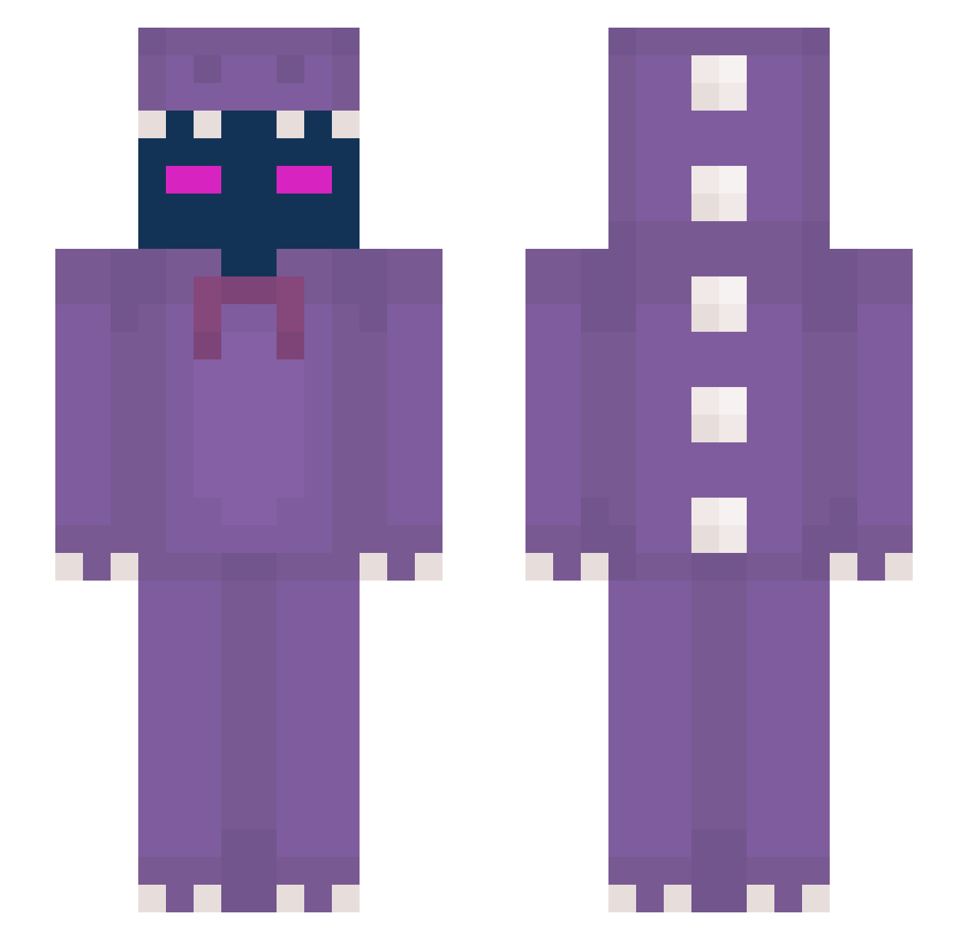 JoshX0 Minecraft skin, front and back view