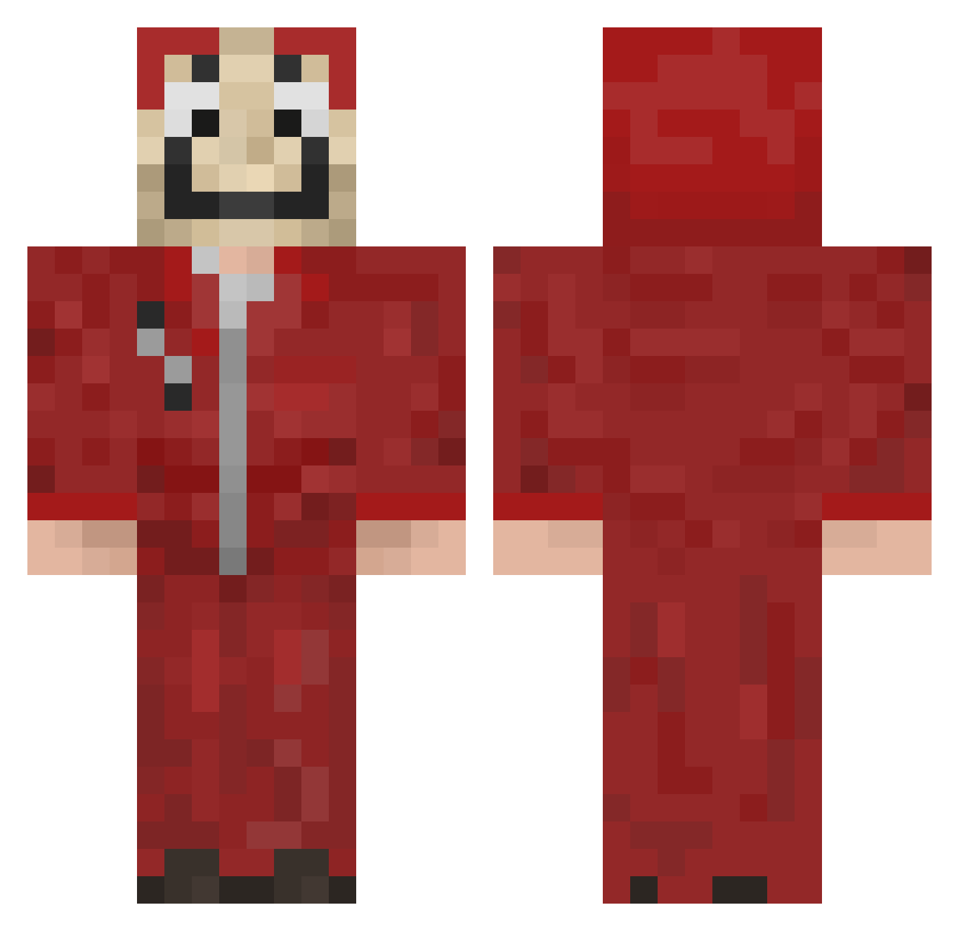 mirax07 Minecraft skin, front and back view