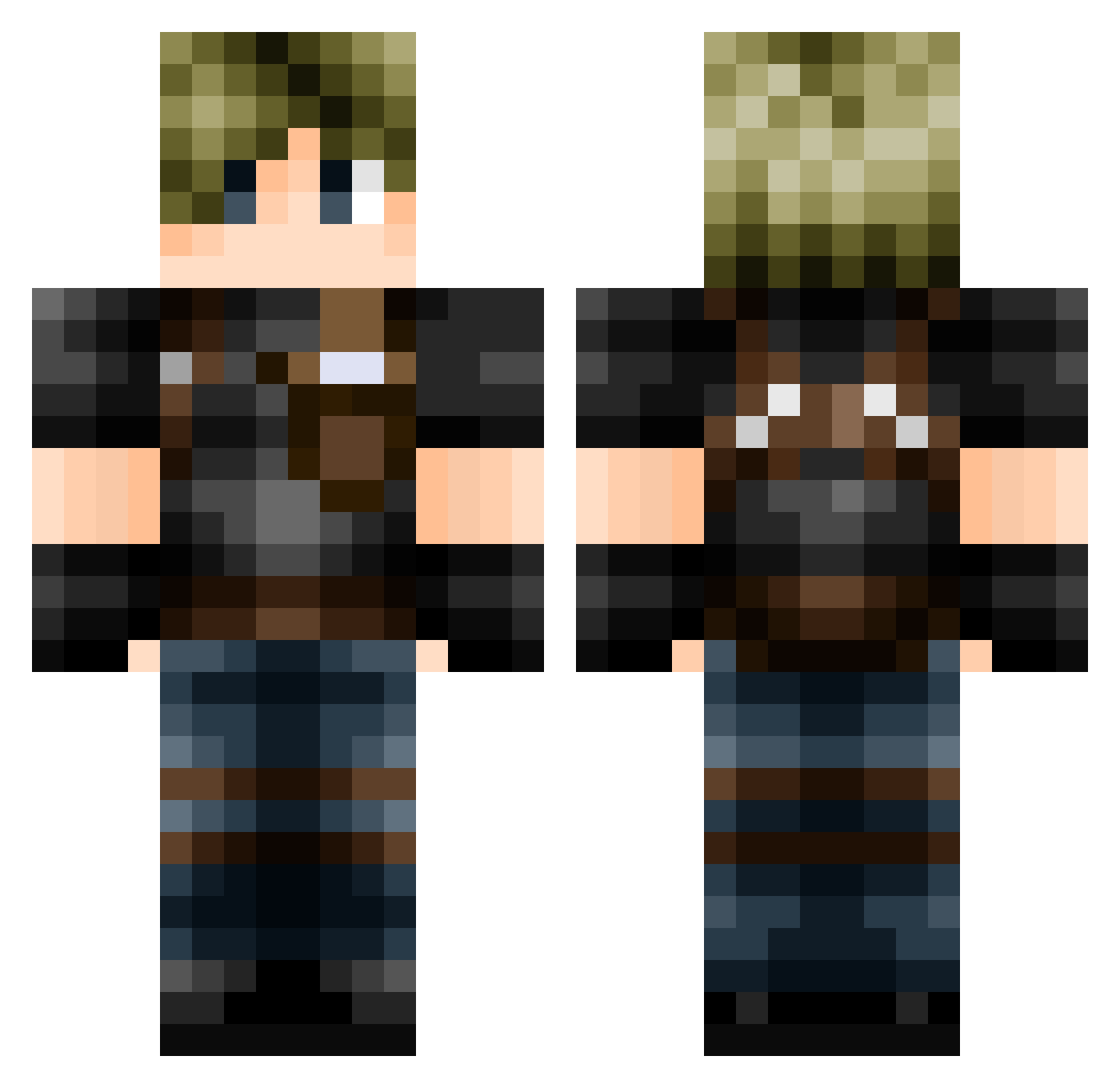 jabonion Minecraft skin, front and back view
