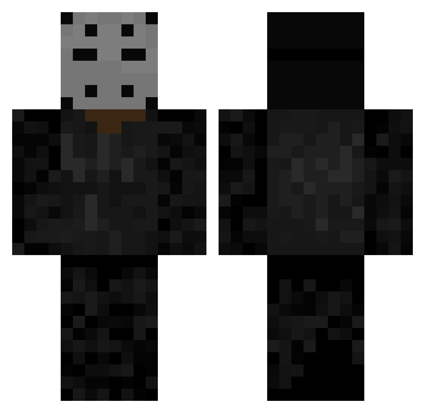 Wackymoon123 Minecraft skin, front and back view