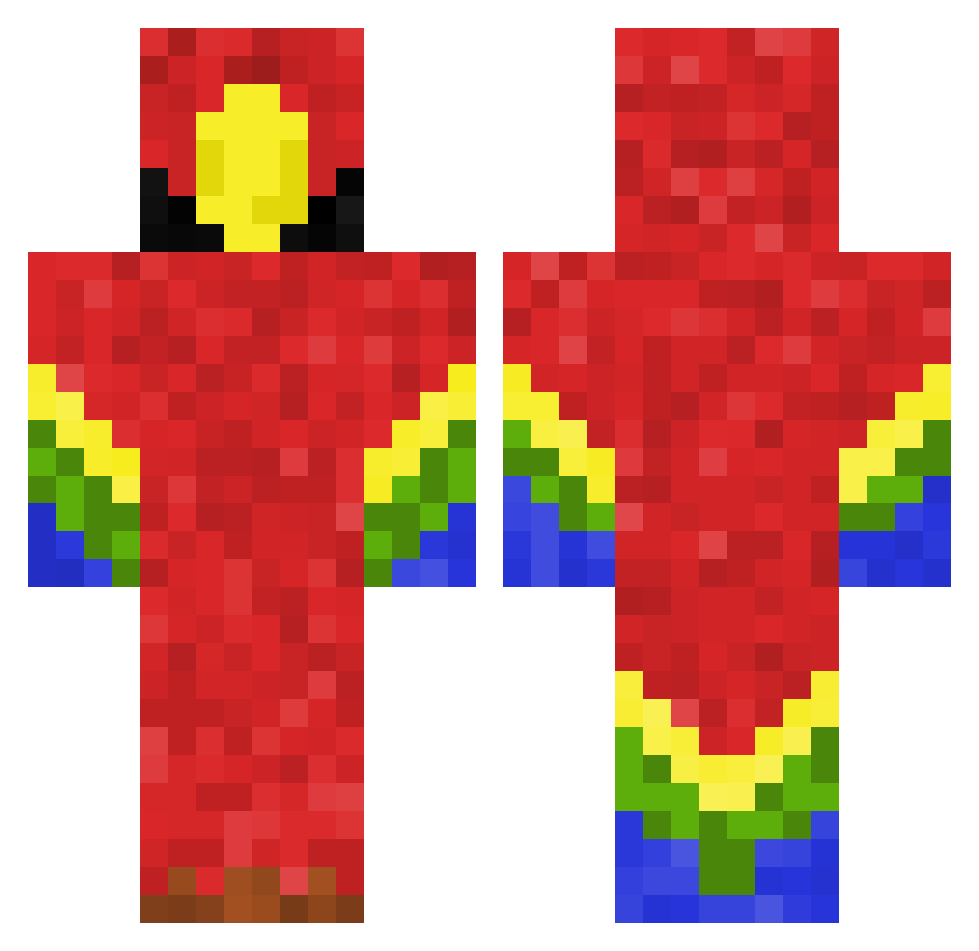 docTobiTor Minecraft skin, front and back view