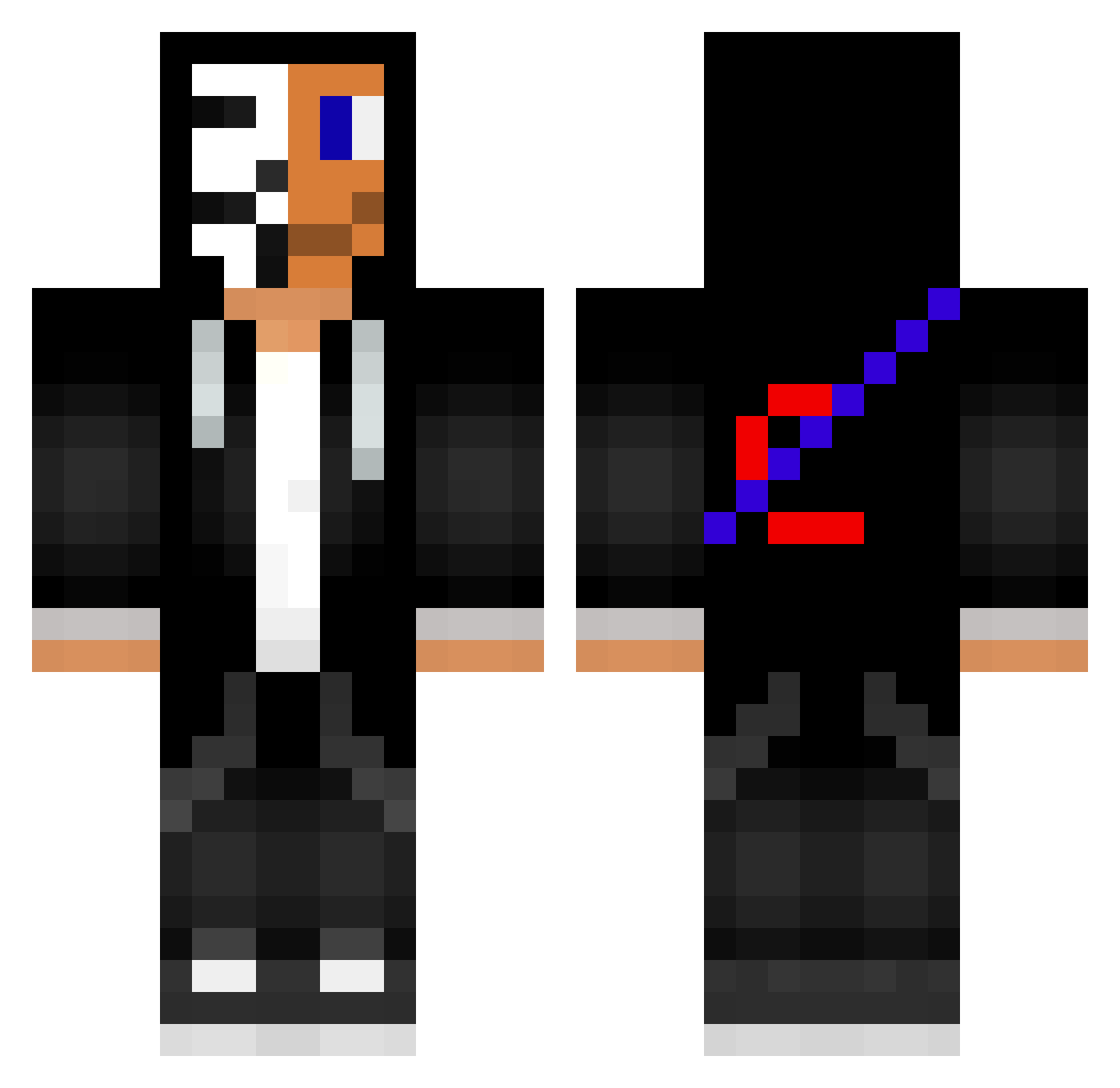 _Cronos Minecraft skin, front and back view