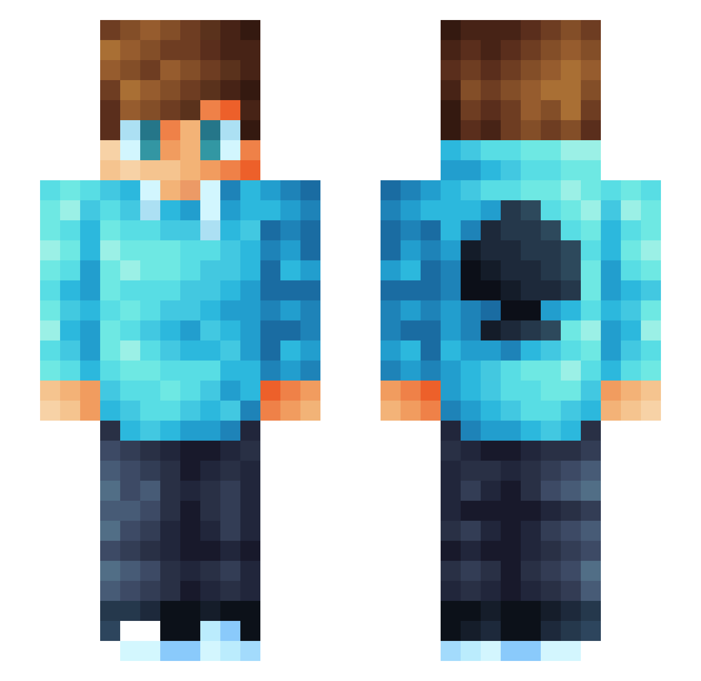 Noahwien2214 Minecraft skin, front and back view