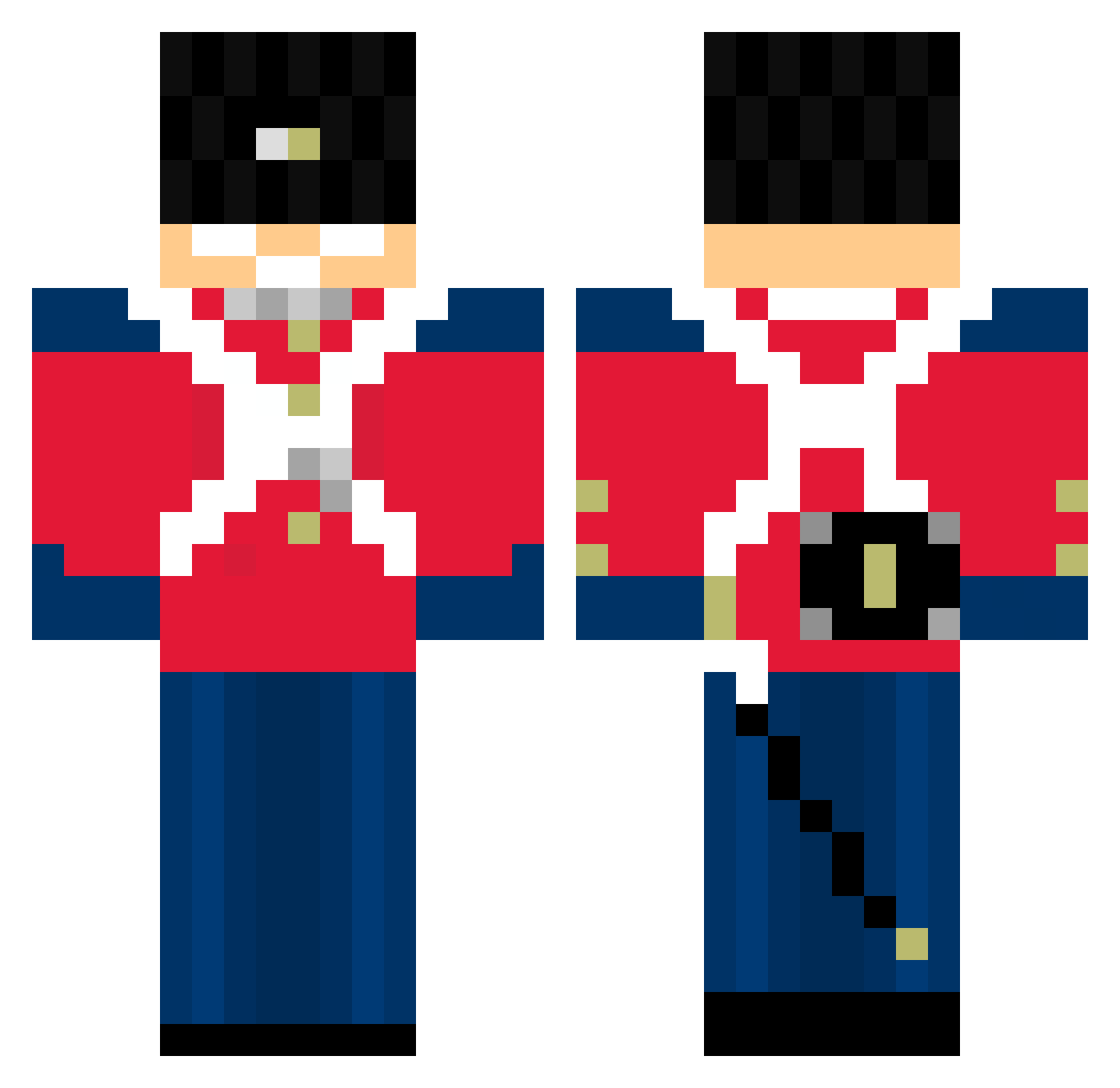 AresWatson Minecraft skin, front and back view
