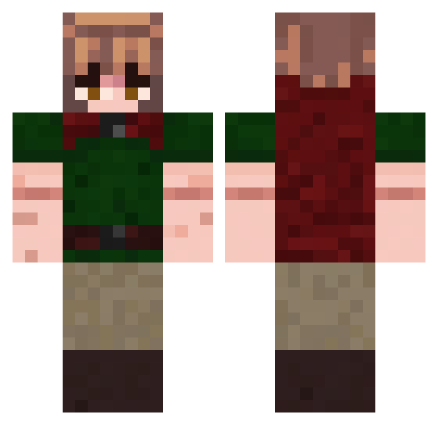 Whois4ri Minecraft skin, front and back view