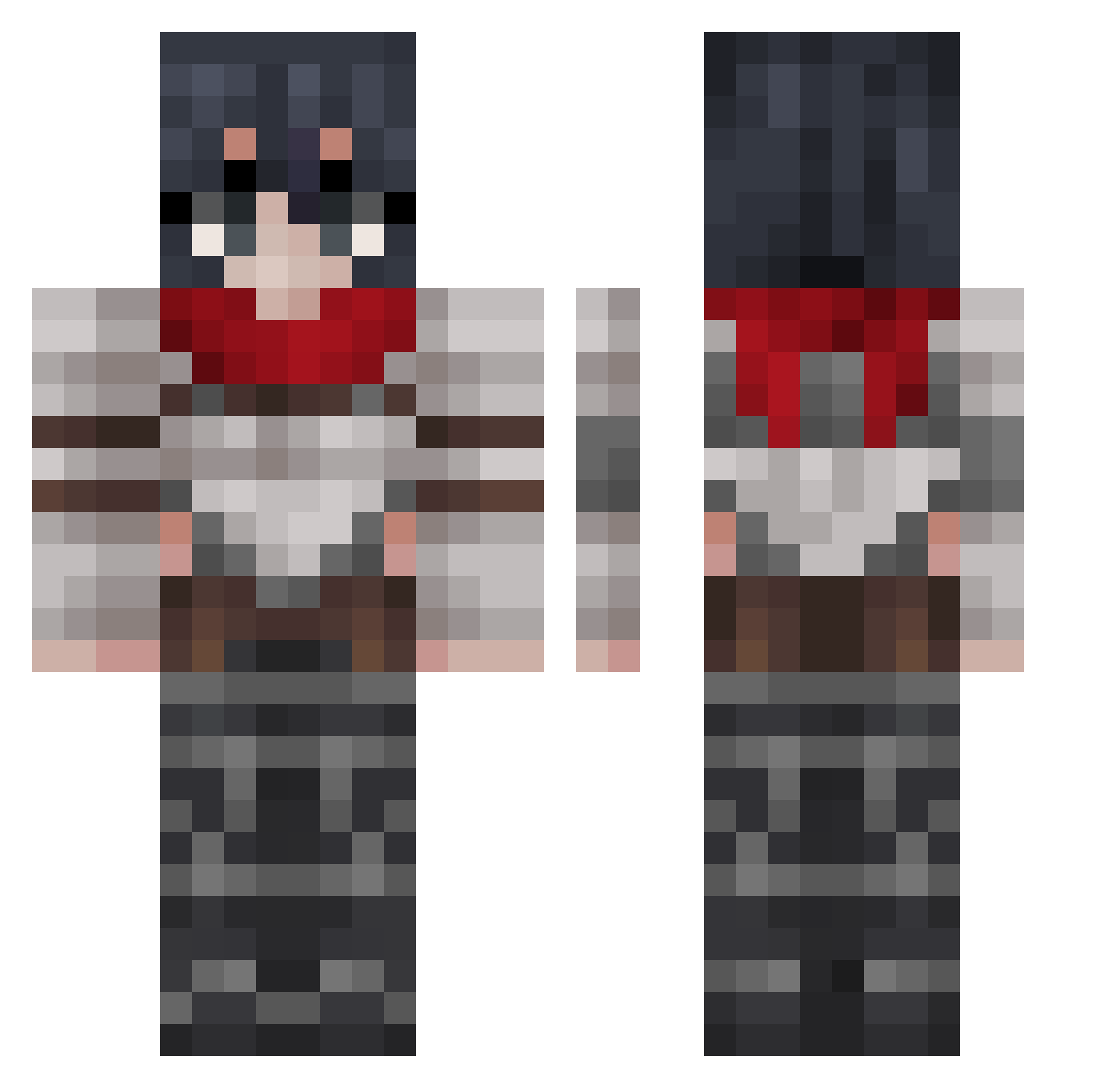 _Mattzz_ Minecraft skin, front and back view