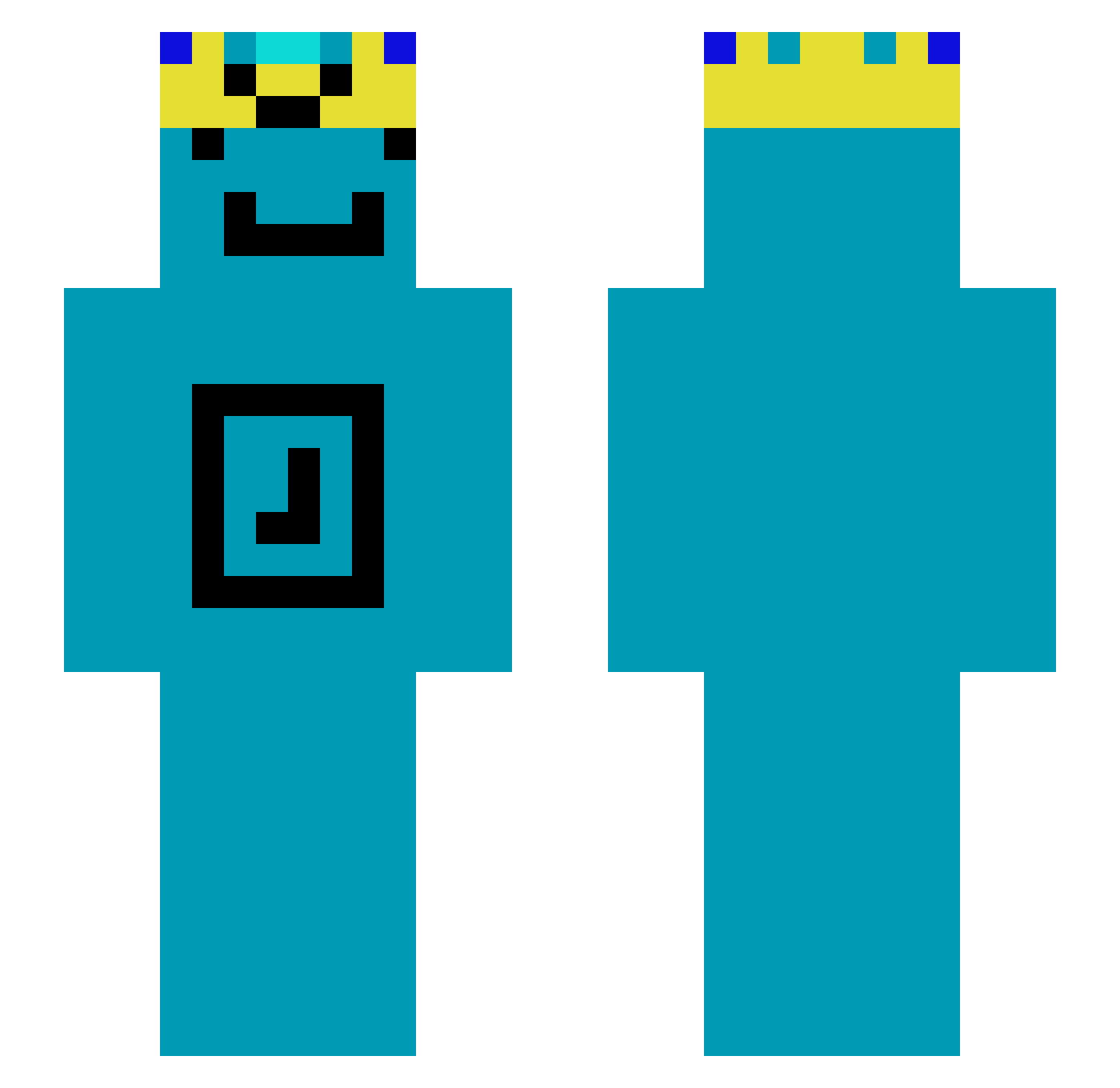 DeadlaxTheSlayer Minecraft skin, front and back view