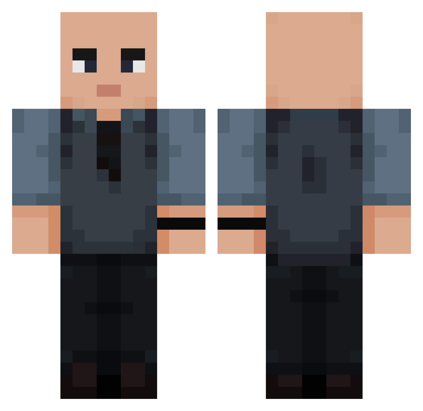 Frogears_ Minecraft skin, front and back view