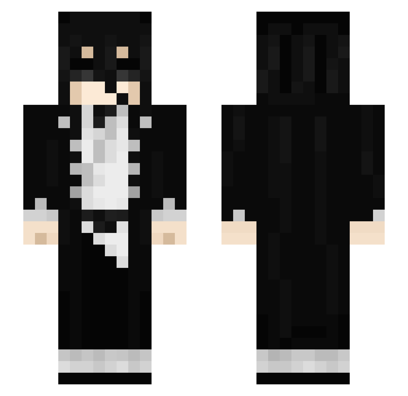 shixxeeee Minecraft skin, front and back view