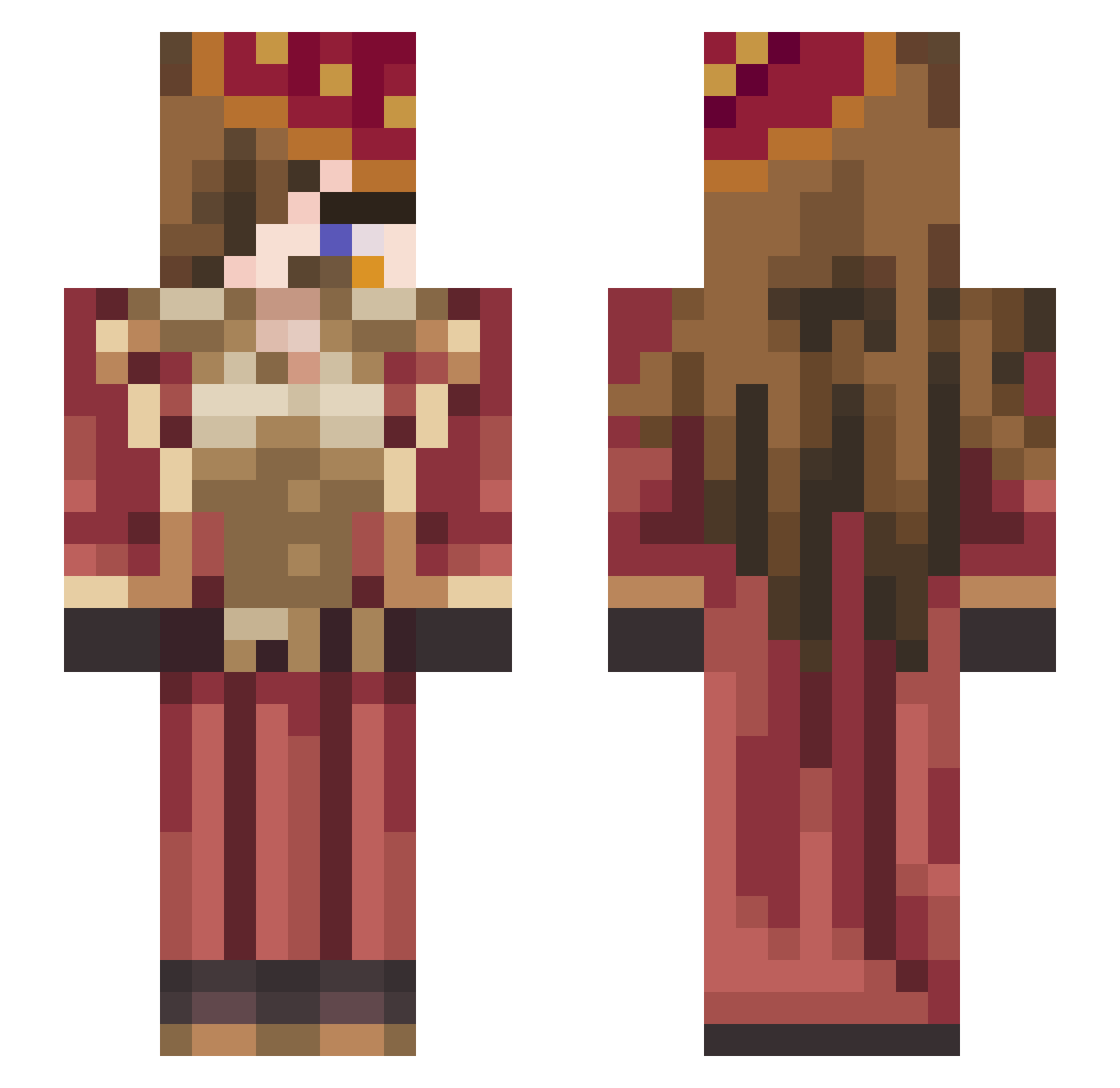 23_LEMON Minecraft skin, front and back view