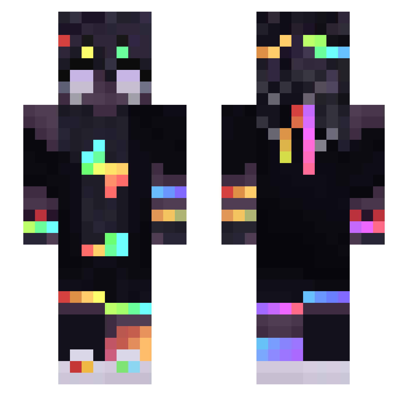 Battlecat18 Minecraft skin, front and back view