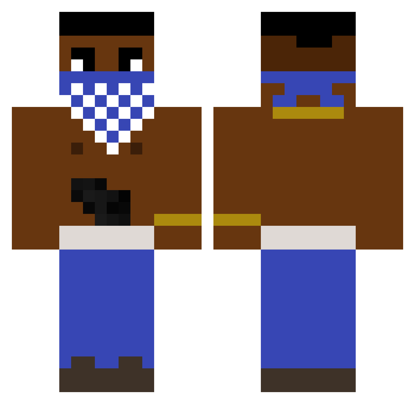 Viggobalkef0rs Minecraft skin, front and back view