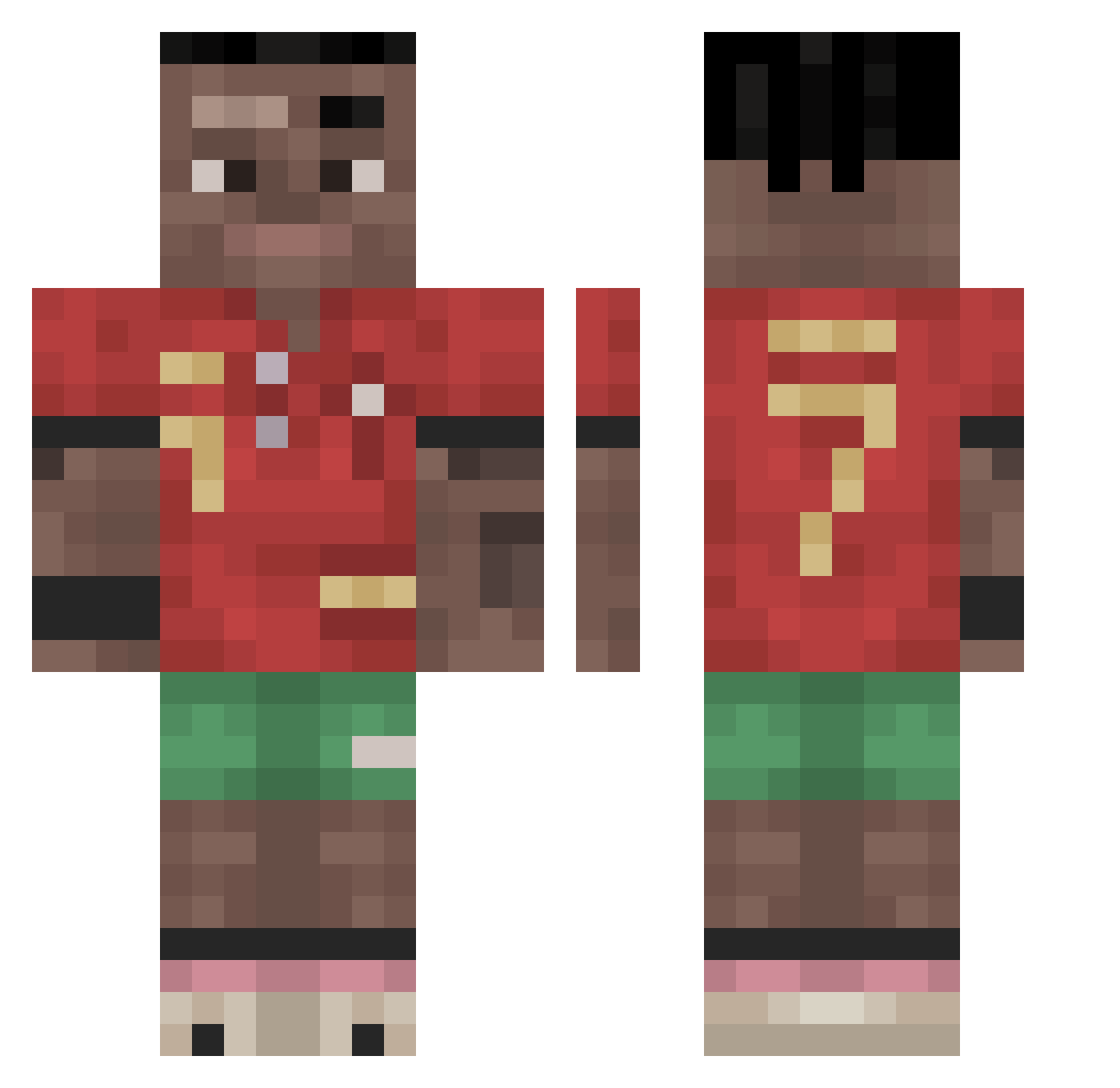 GergoFloyd Minecraft skin, front and back view