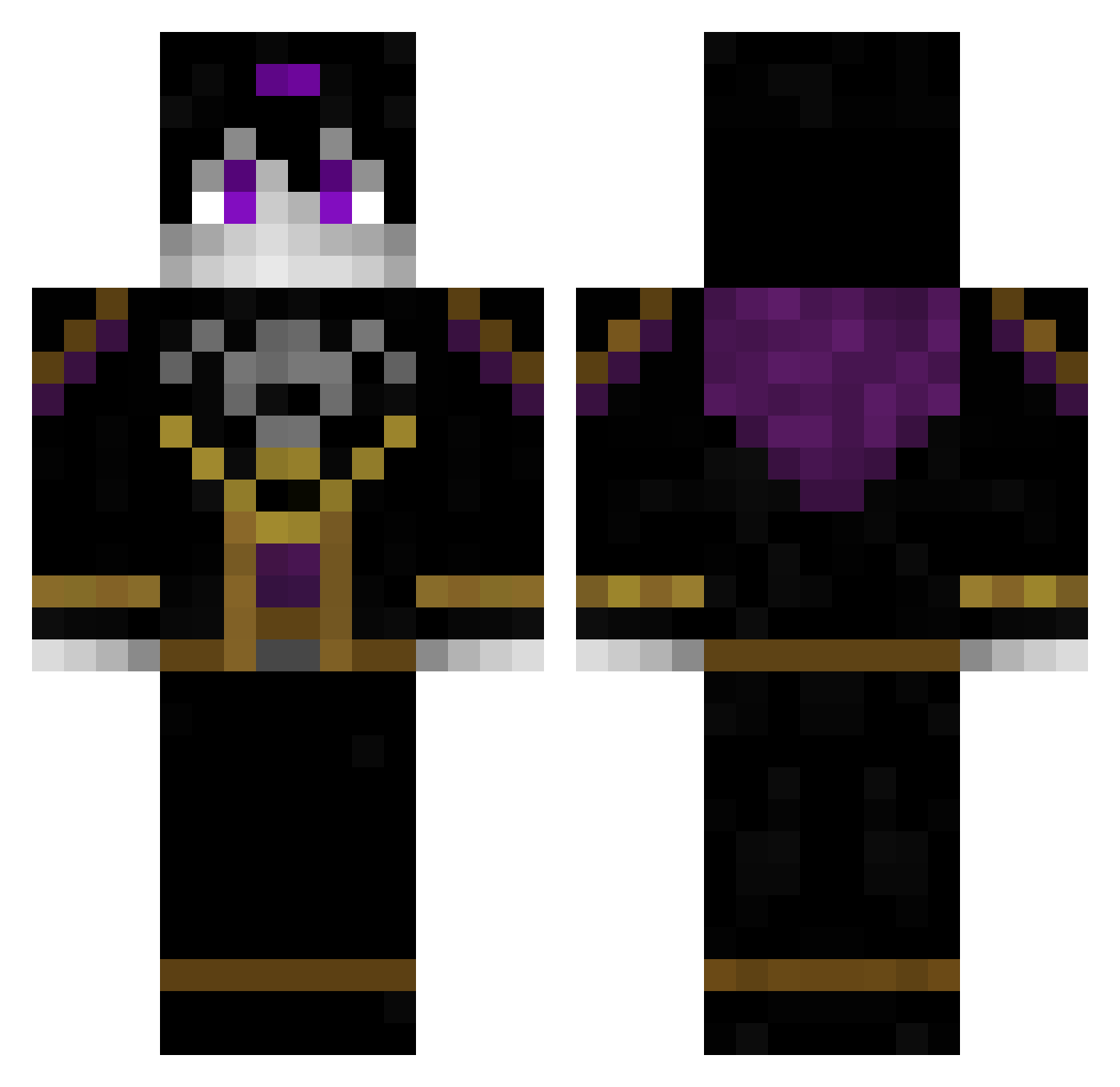 xBlane Minecraft skin, front and back view