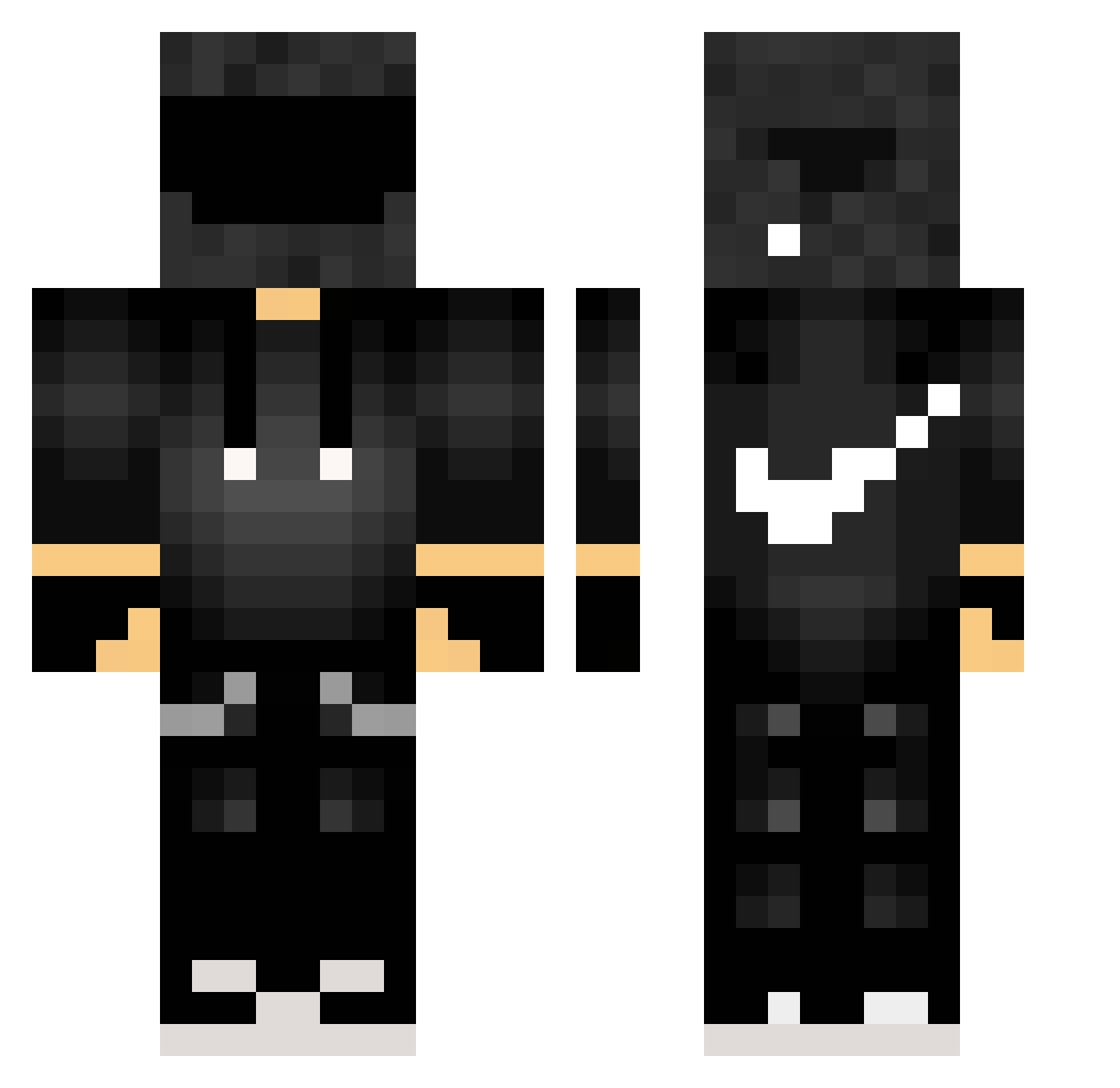 Cozymanez Minecraft skin, front and back view