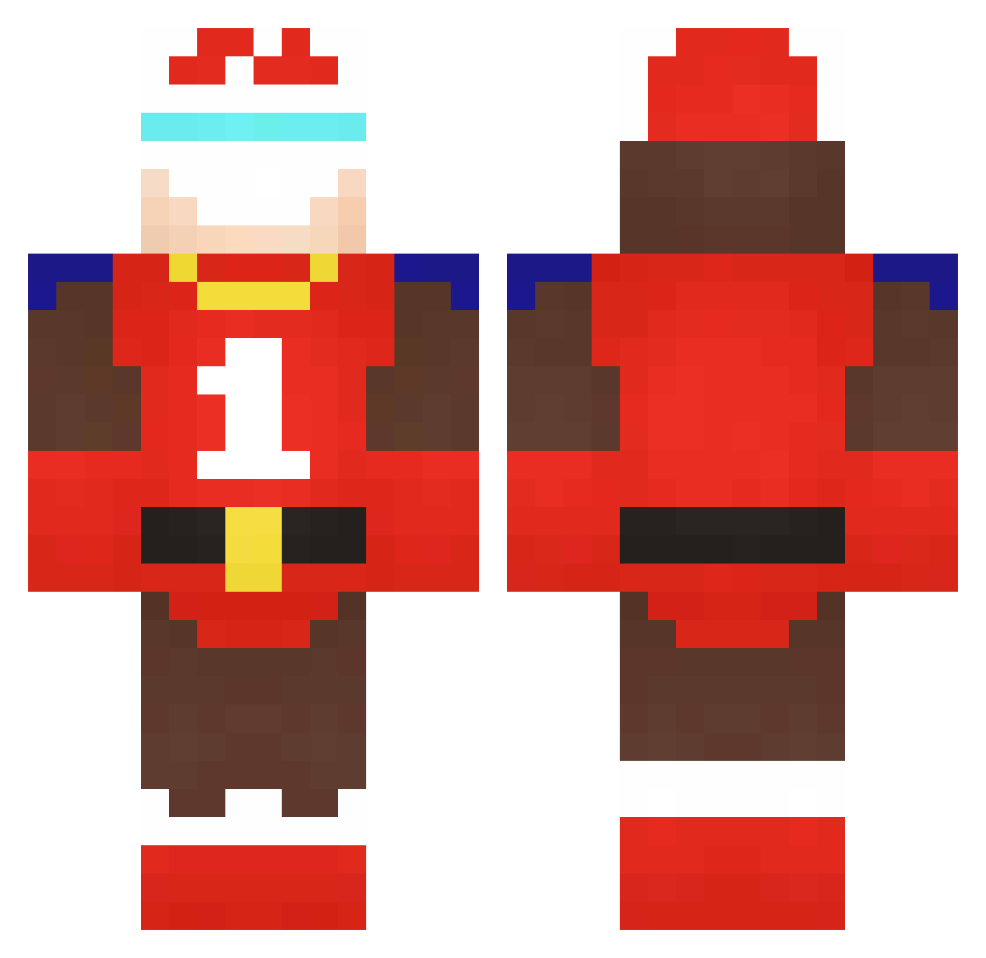 Jackdontlie Minecraft skin, front and back view